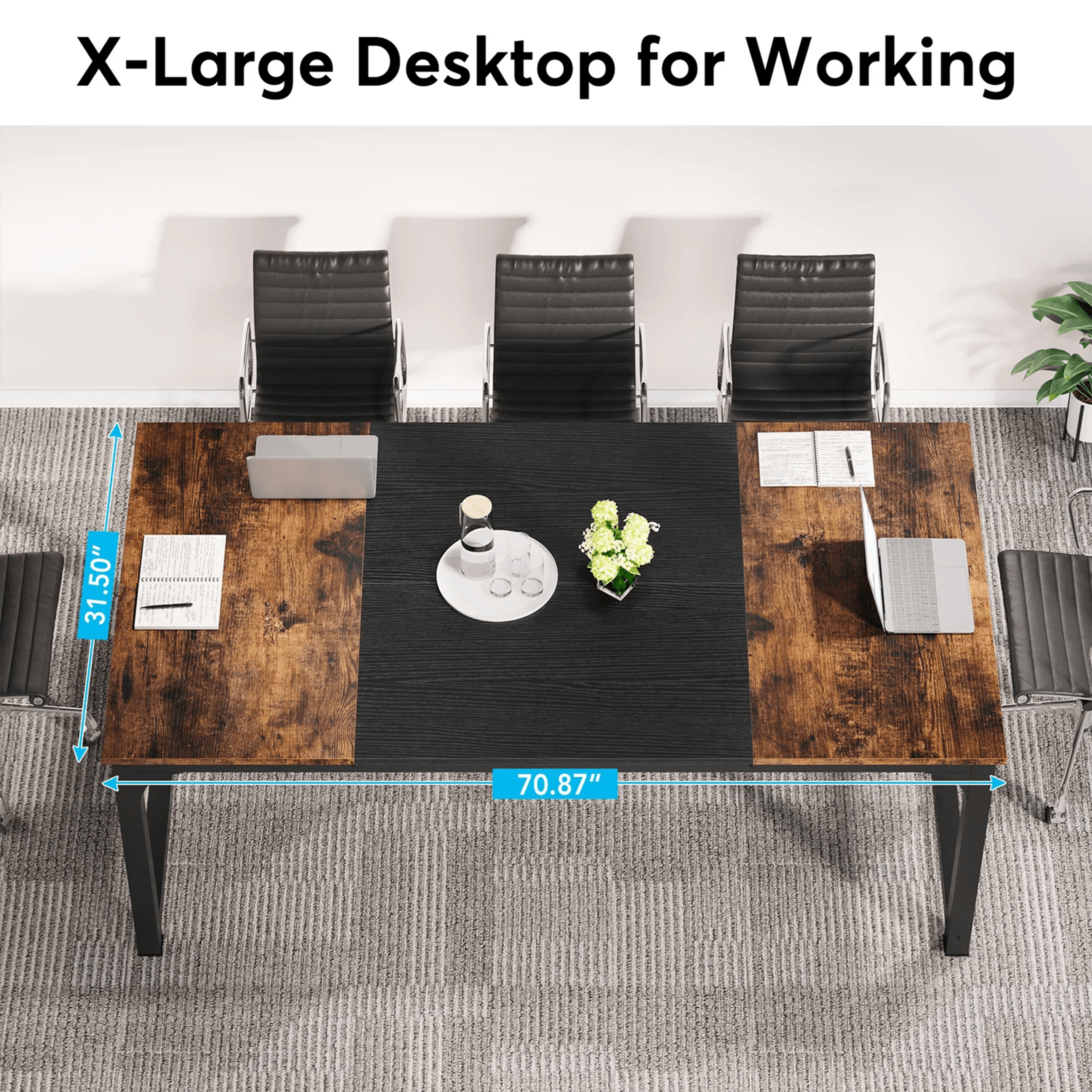 Tribesigns Modern Large Computer Desk For Home Office Workstation 2