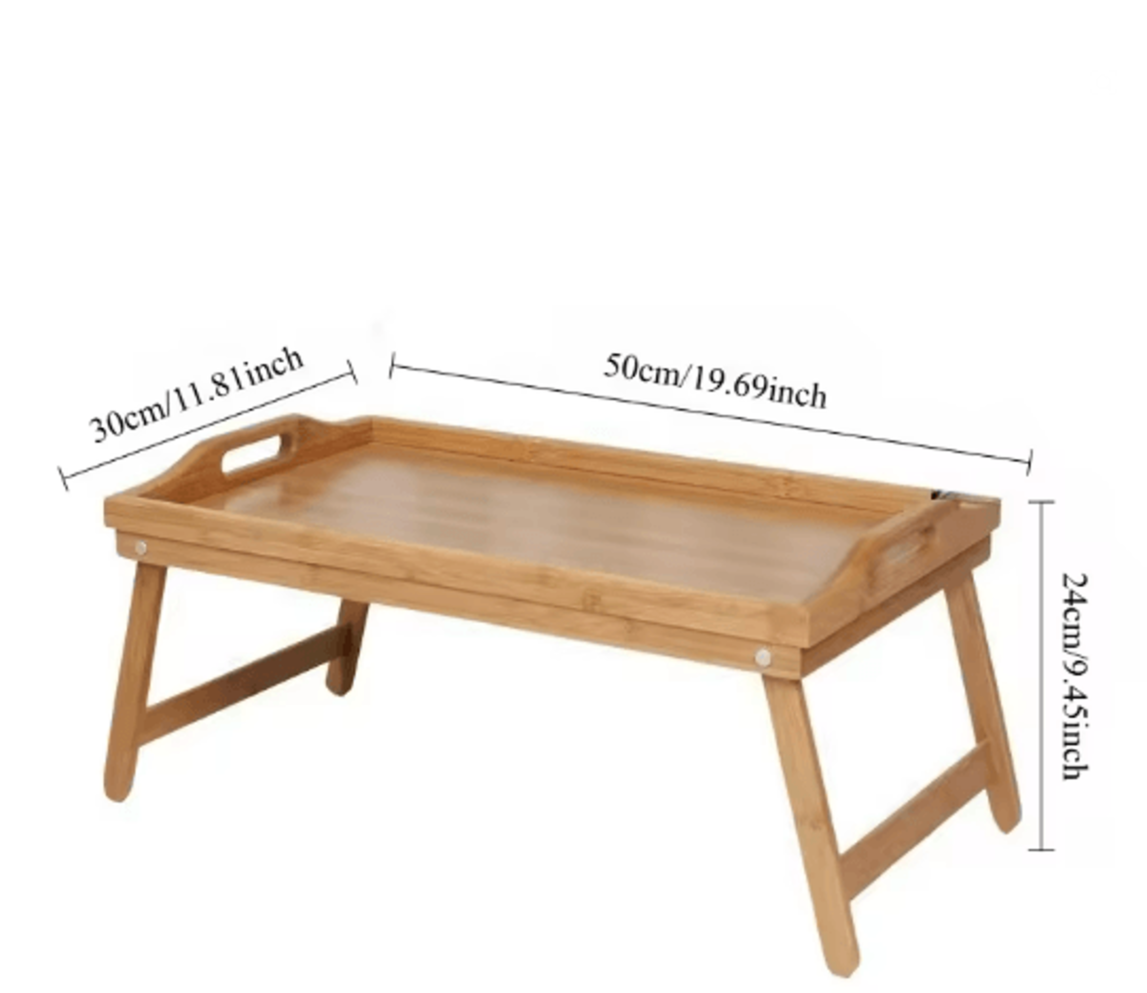 Foldable Bed Tray Table With Adjustable Laptop Stand And Breakfast Surface 4