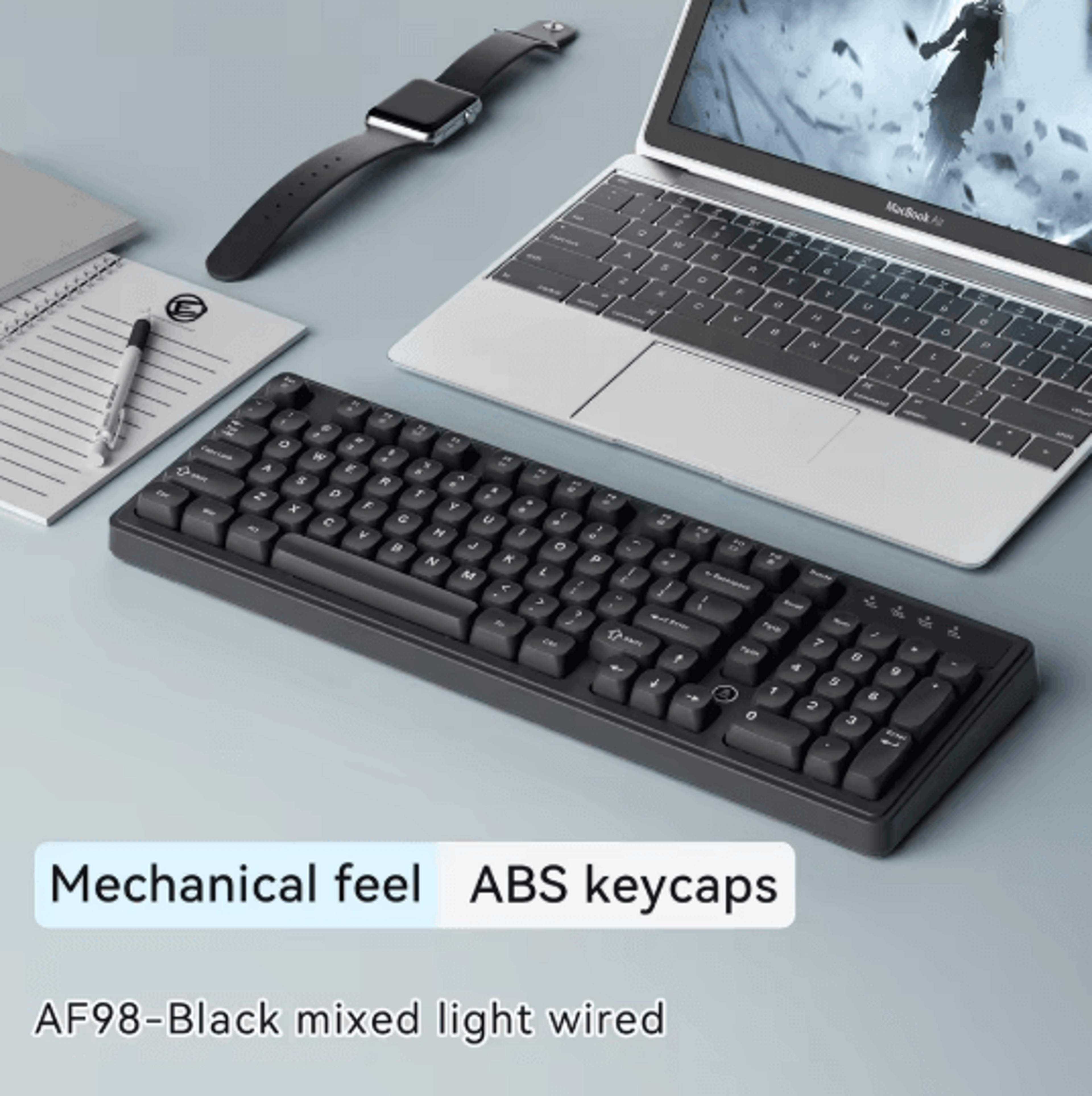 AJAZZ AF98 Wireless RGB Mechanical Feel Keyboard With Three Mode Connectivity 3
