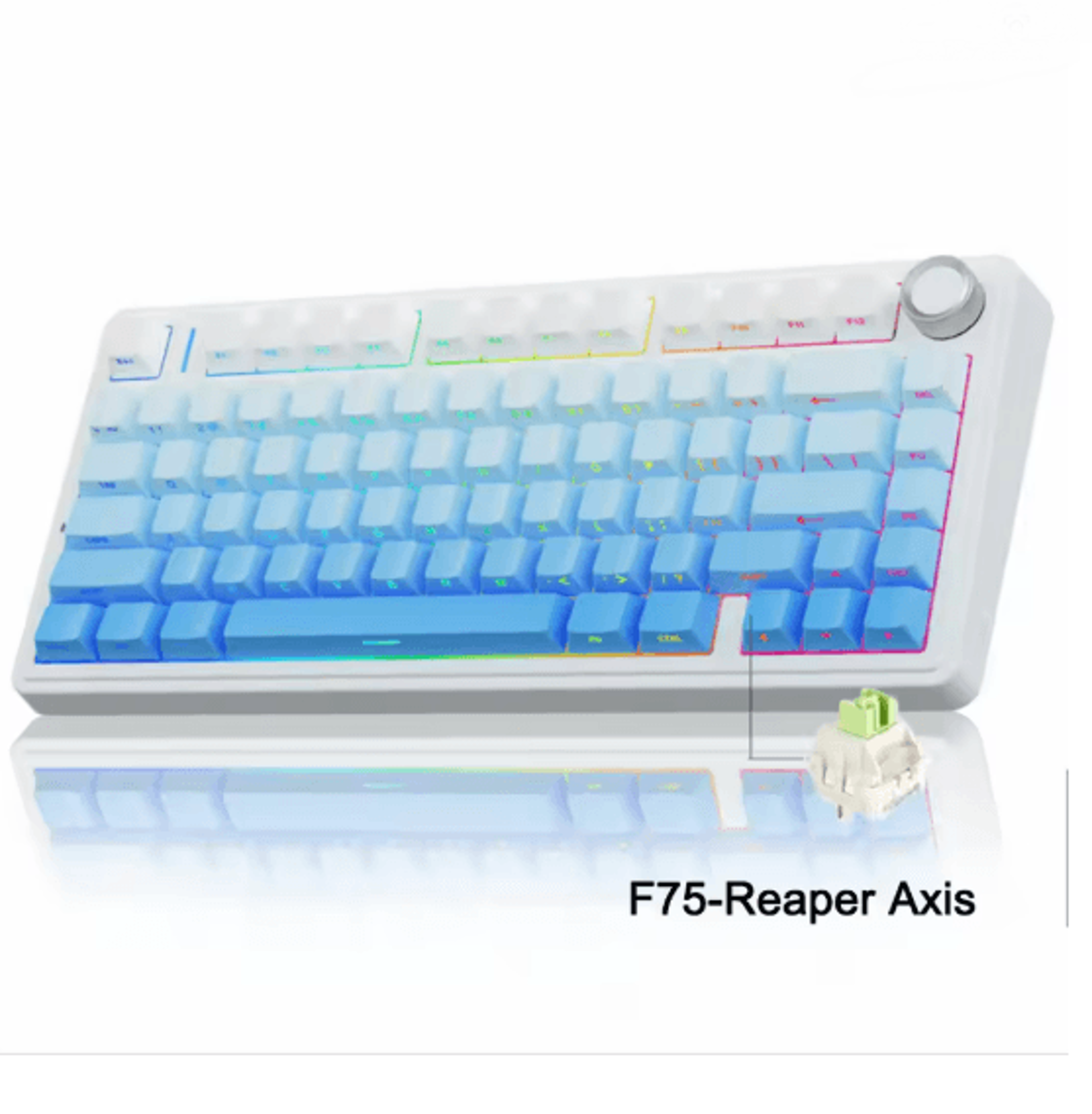 AULA F75 Wireless RGB Mechanical Keyboard 75 Percent Gasket Gaming Layout 7