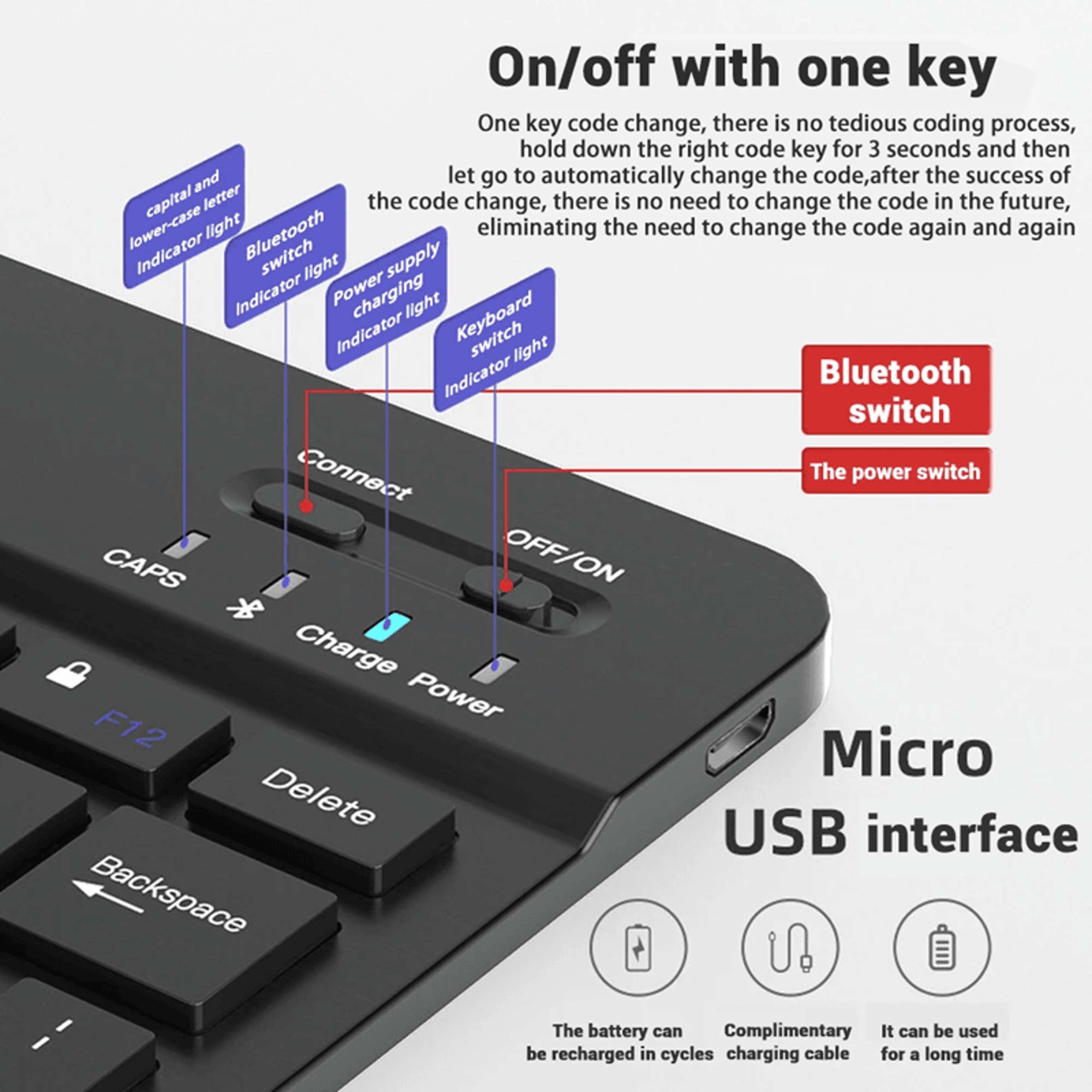 Universal Bluetooth Wireless Keyboard And Mouse Combo For IPad Tablet And PC 1