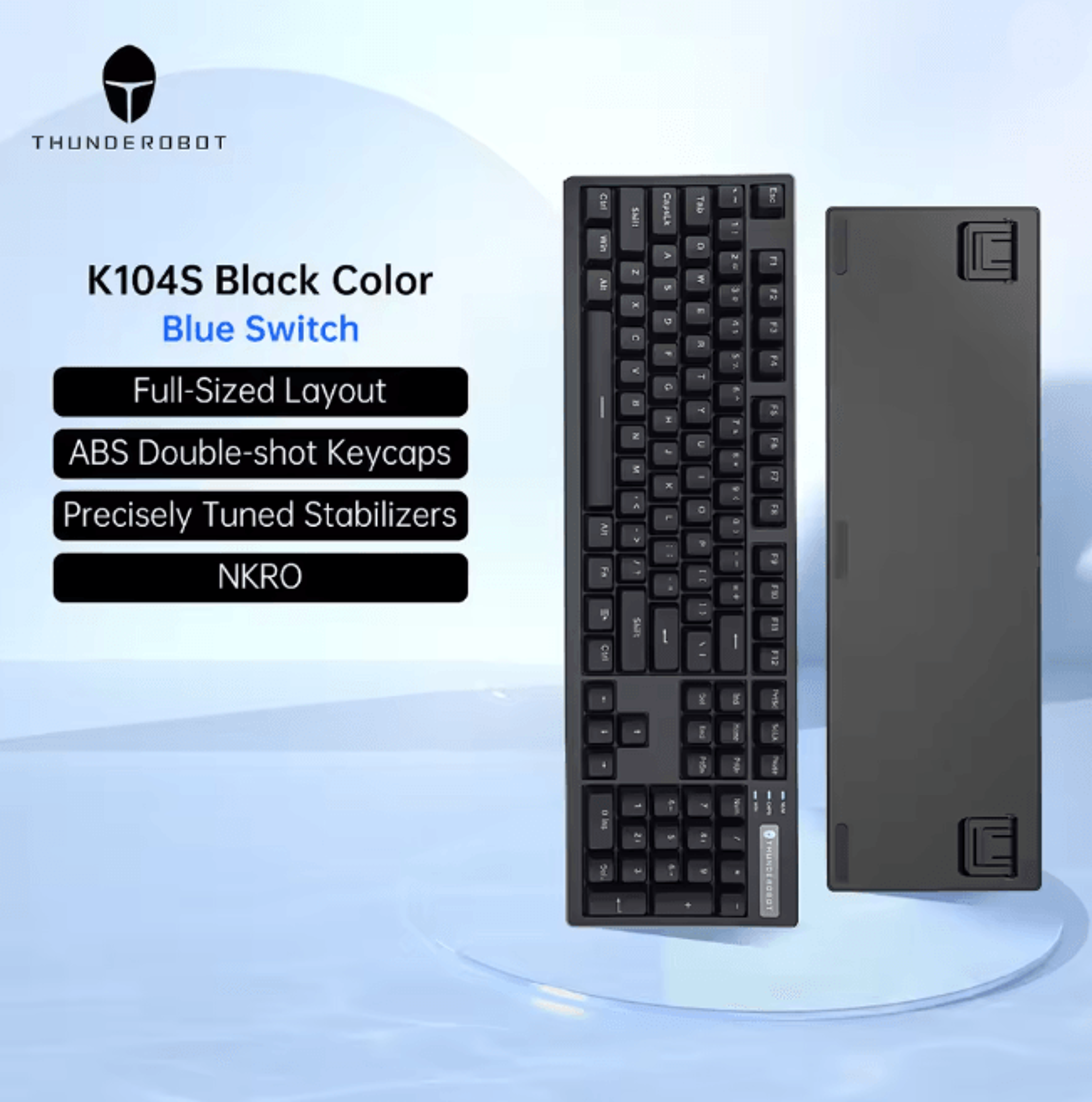 Thunderobot K104S Full Size Mechanical Keyboard 104 Key Wired Gaming And Office Keyboard 3