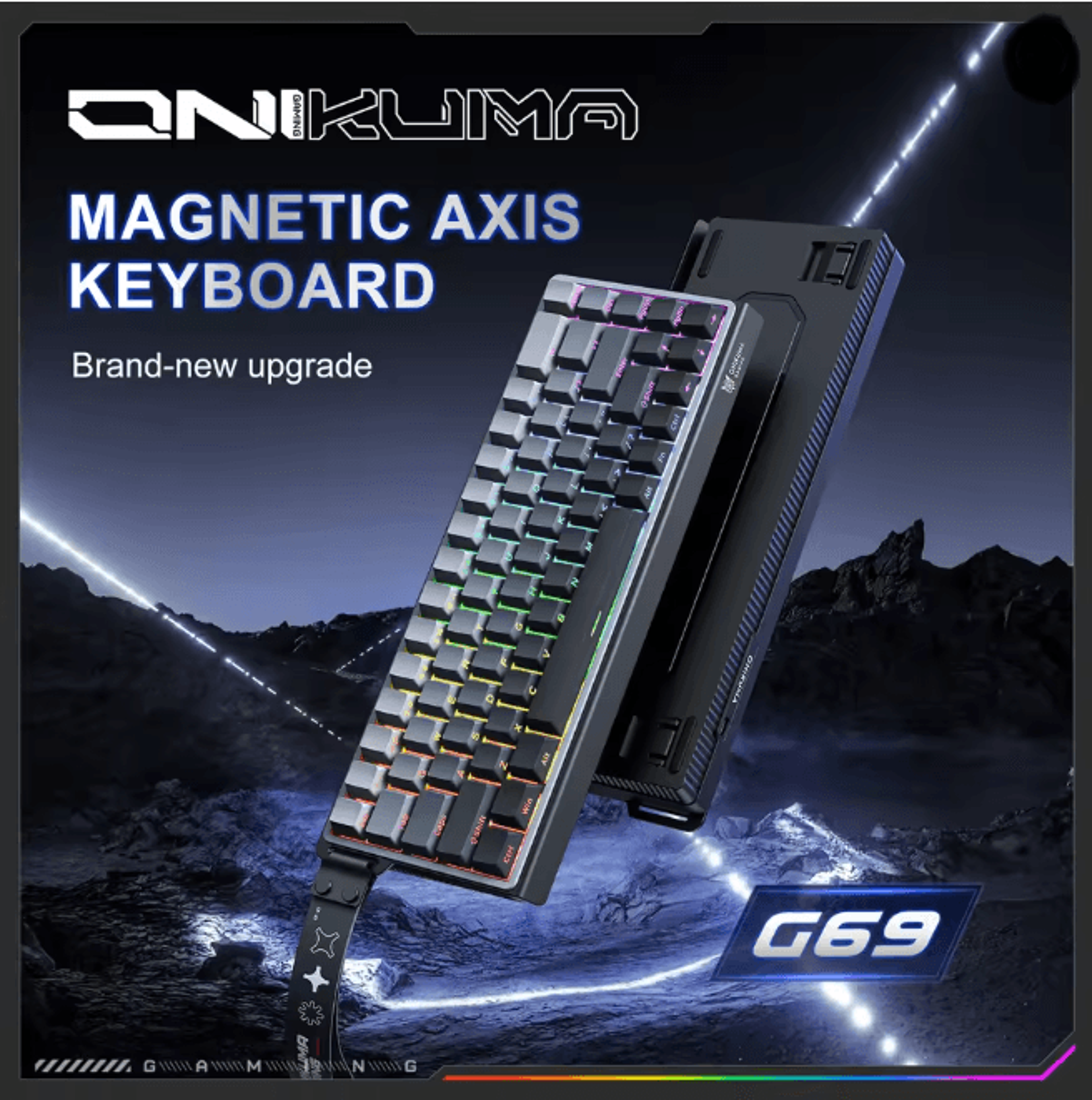 ONIKUMA G69 Magnetic Gaming Keyboard 60 Percent Wired Rapid Trigger 8000Hz 1