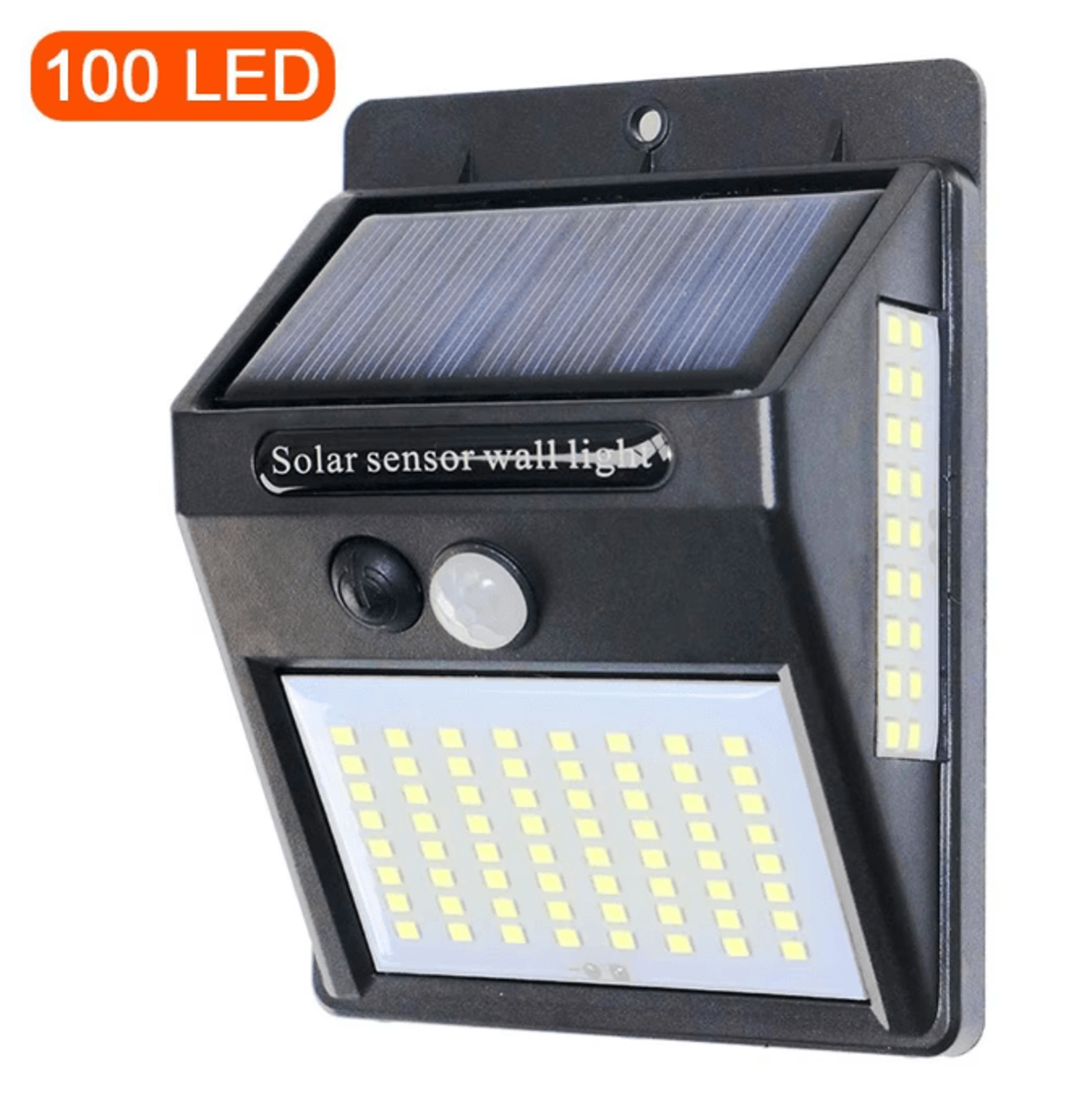 3 Sided Solar Motion Sensor Light 100 LED Outdoor Waterproof Wall Lamp 0