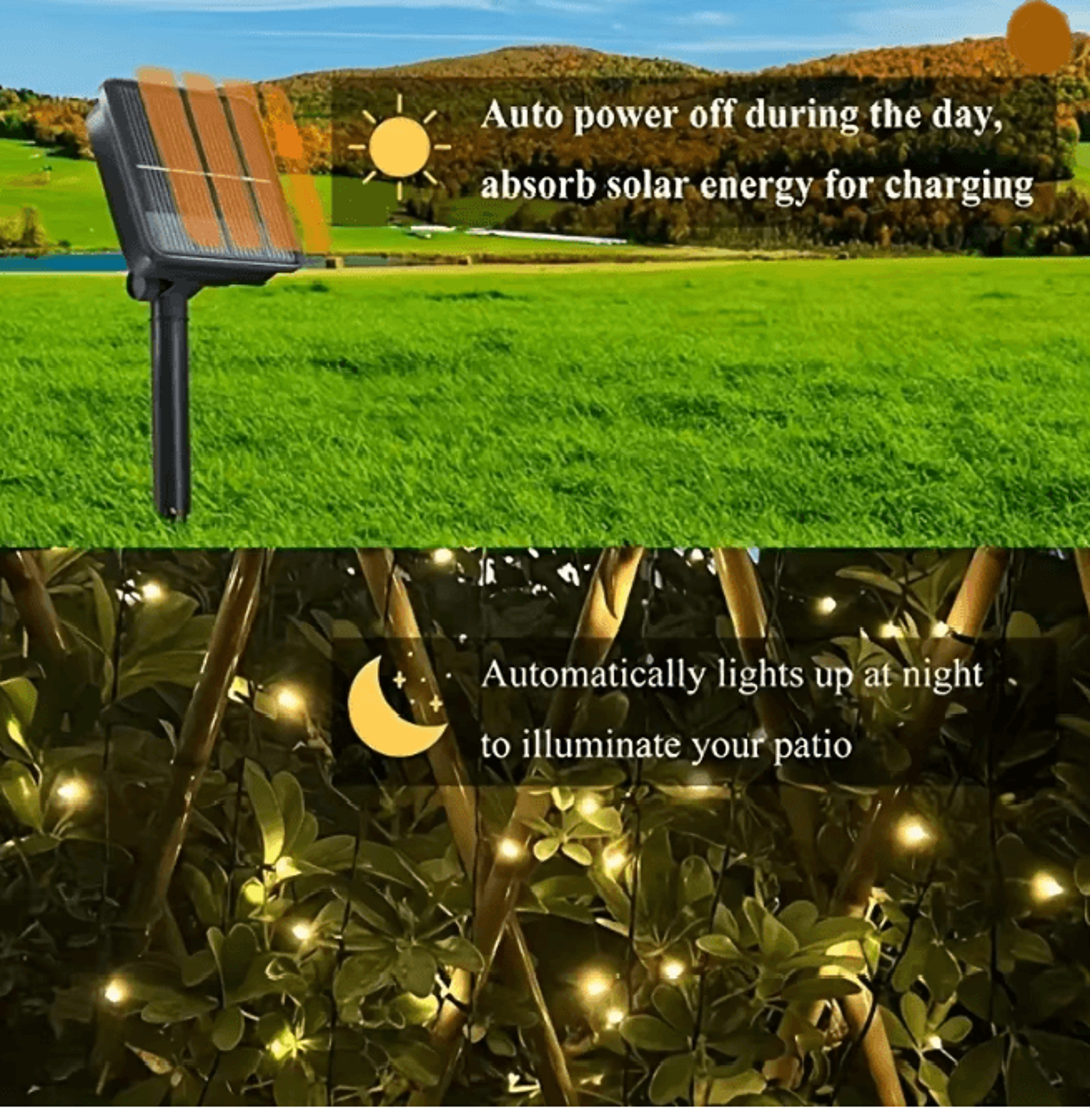 TwinkleGlow Solar String Lights For Patio And Garden 1