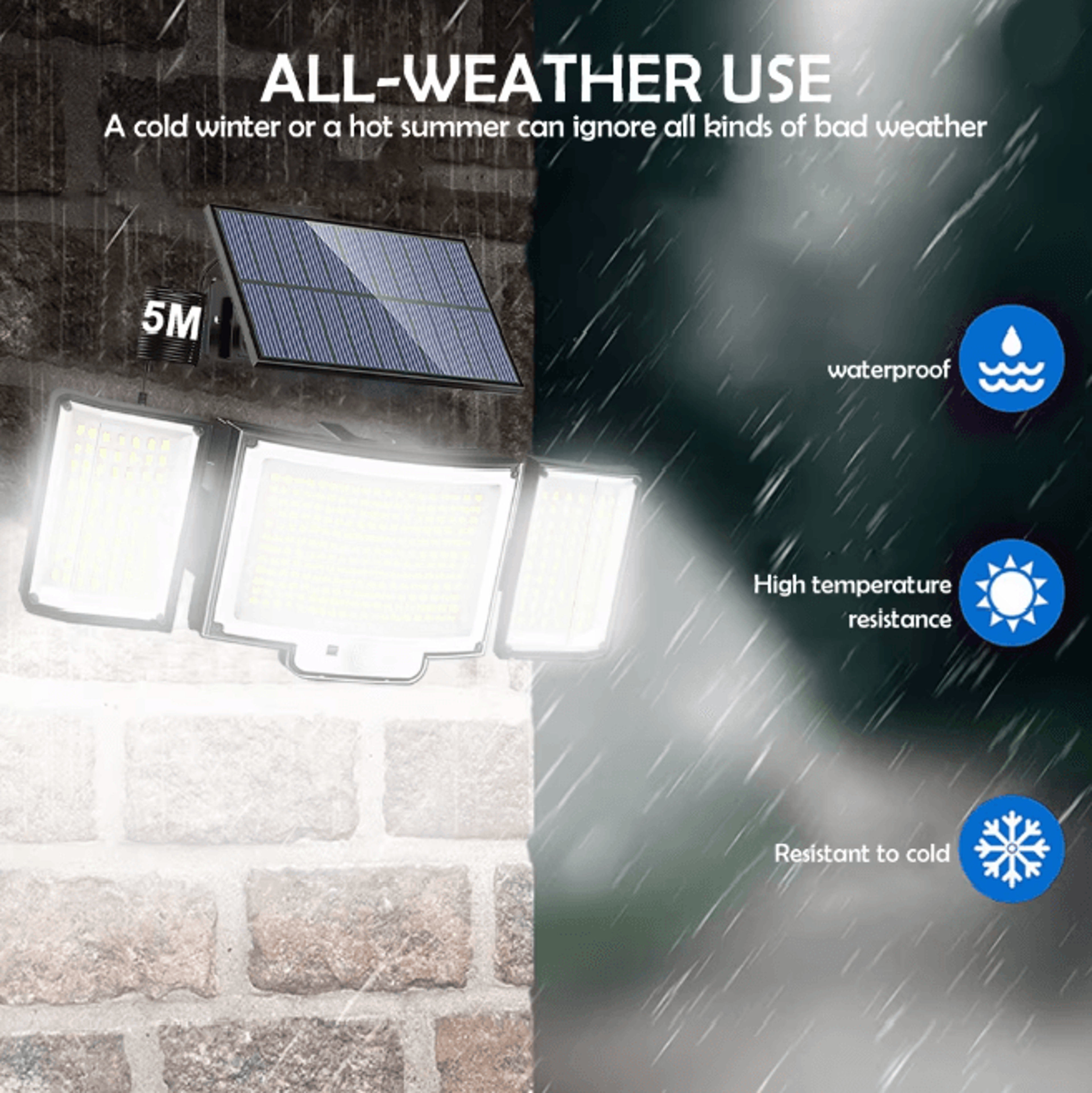 TriBright 366 LED Solar Motion Sensor Flood Light 2