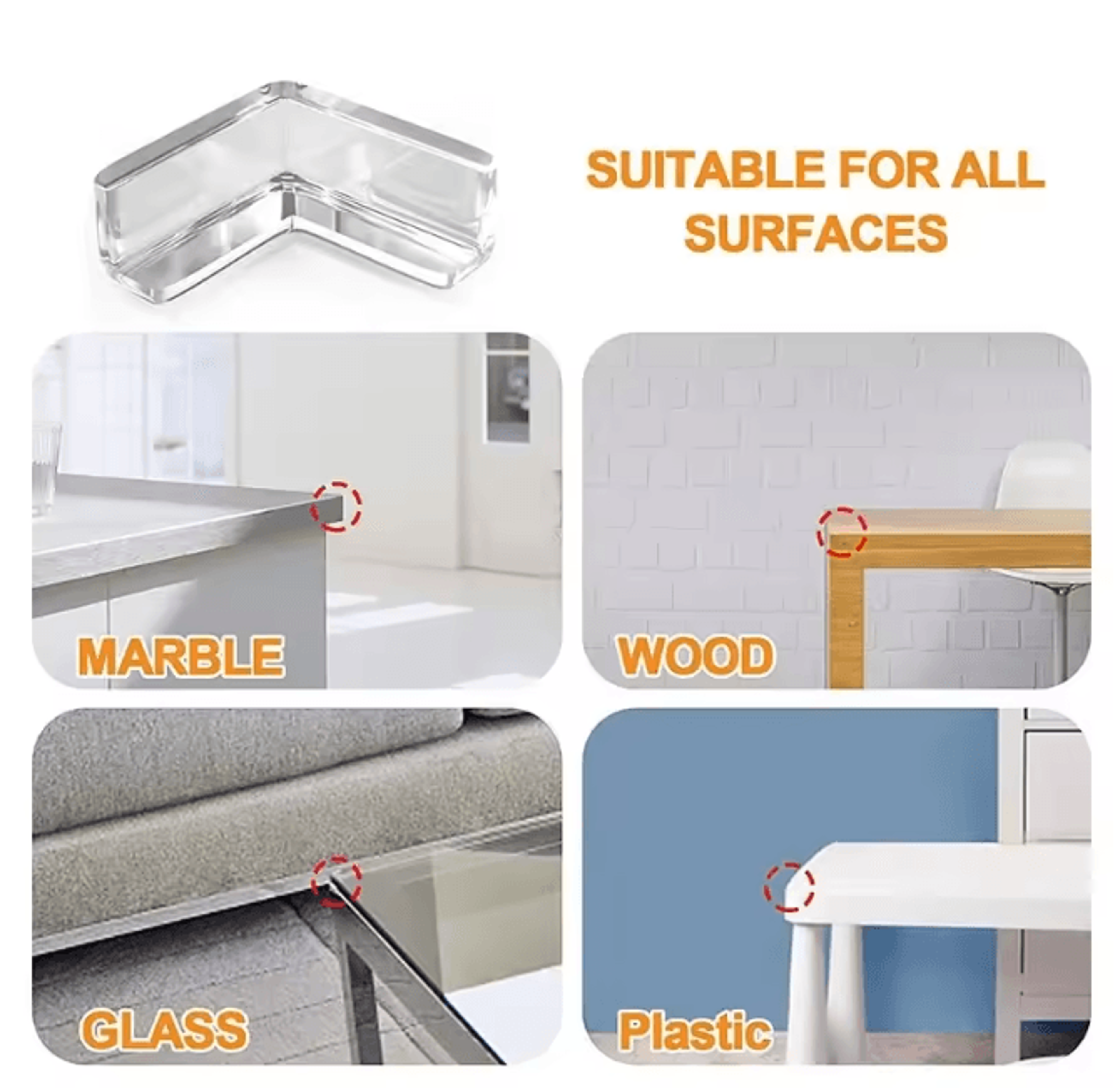 SoftShield Baby Silicone Corner Protectors For Table Edges 1