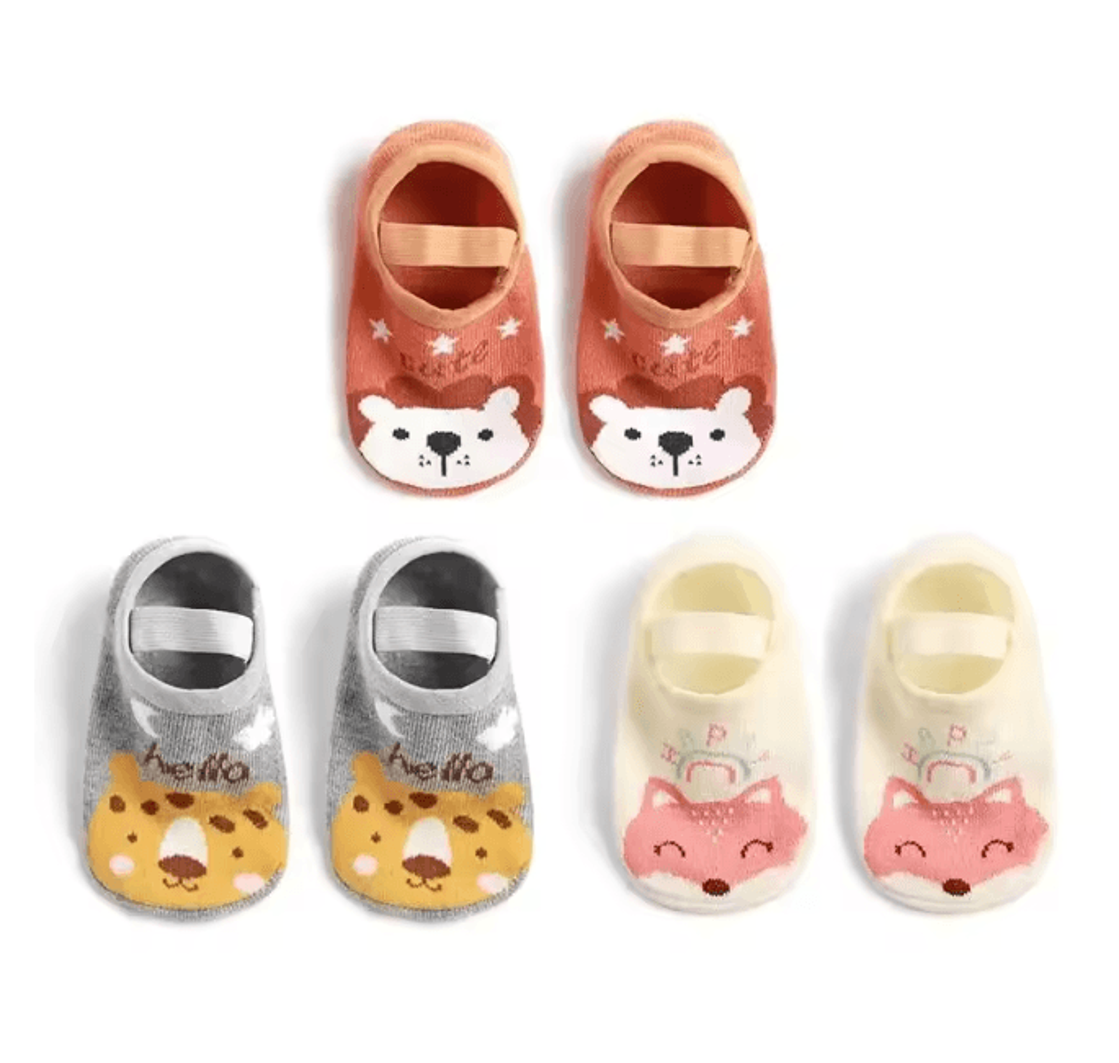 CozySteps Non Slip Toddler Socks Cute Cartoon Baby Floor Grip Socks 10