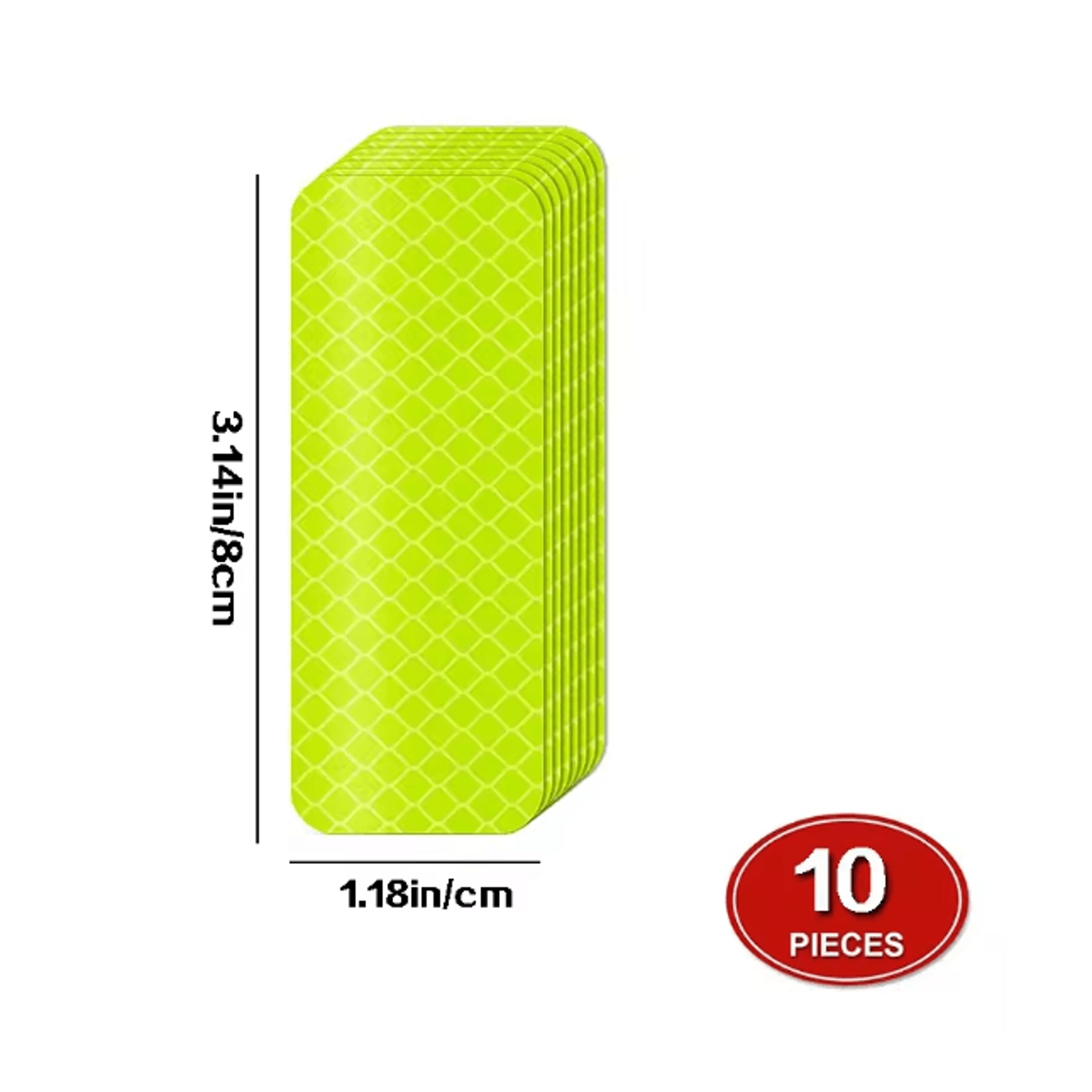 NightGuard Reflective Safety Stickers For Bikes Helmets And Gear 10 Pack 4