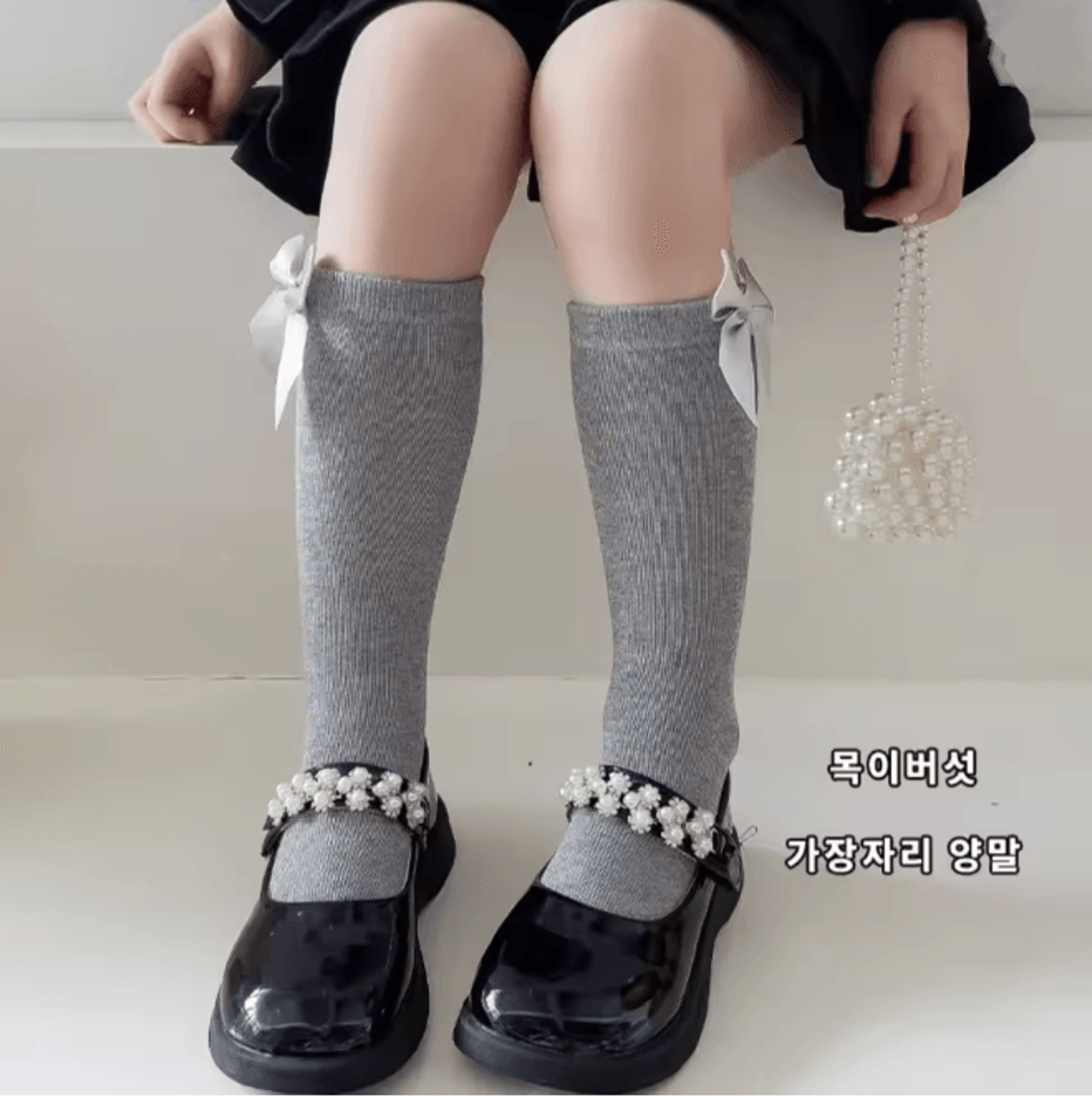 Velvet Princess Bow Knee High Socks For Girls Soft Lolita Style 10