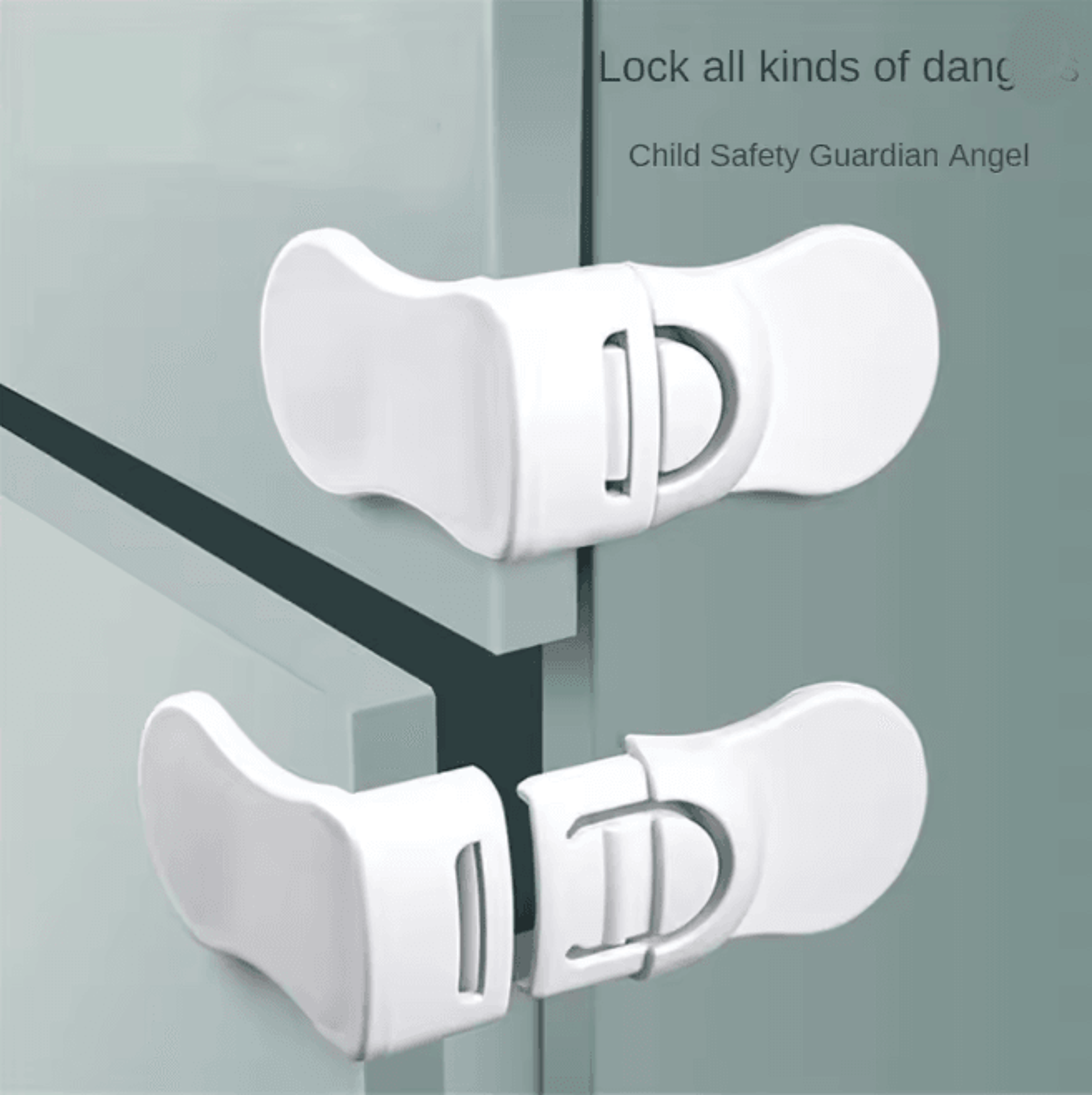 SafeSnap Child Safety Drawer Locks Adjustable Cabinet And Refrigerator Buckles 1