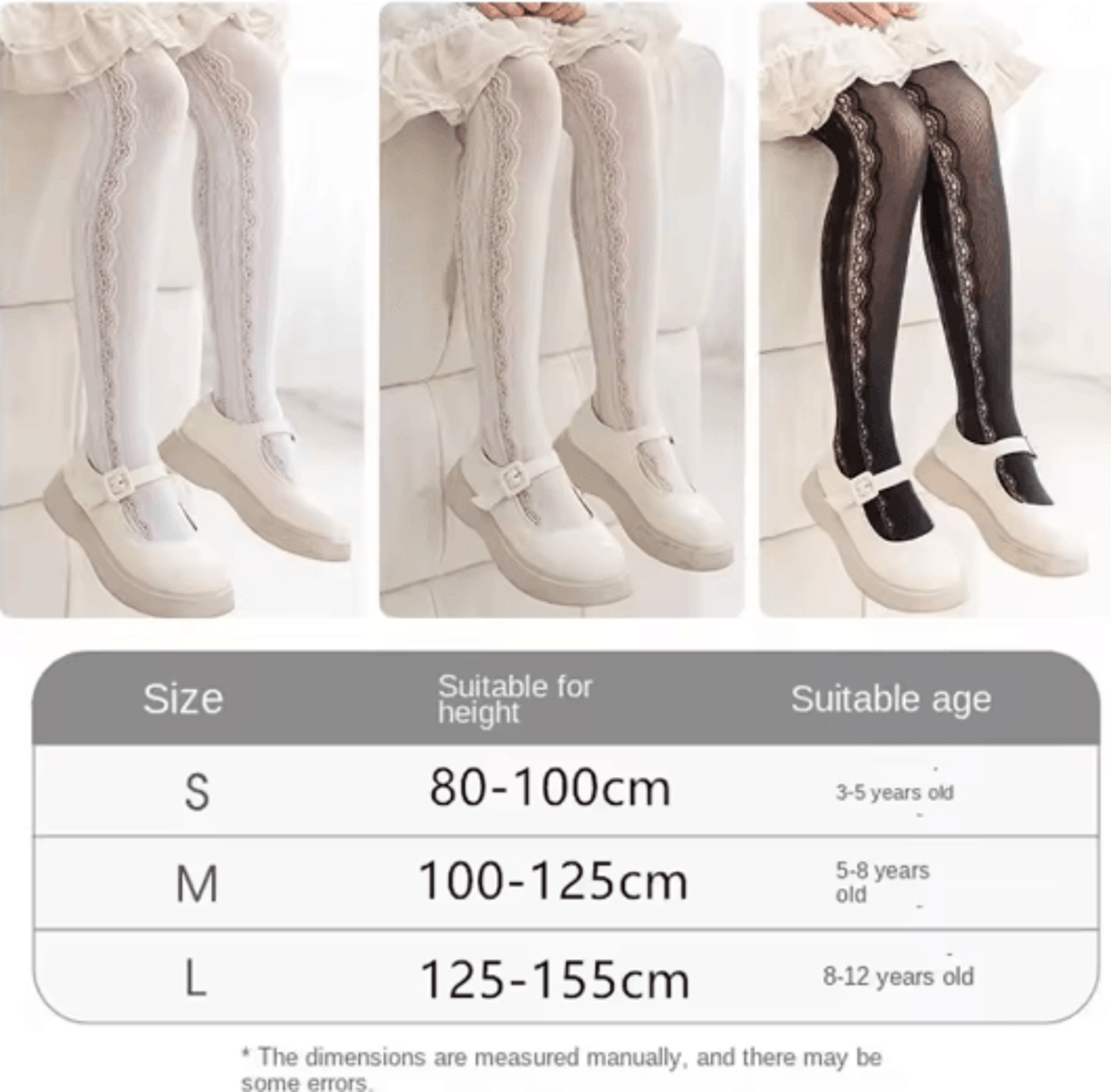Princess Lace Mesh Pantyhose For Girls  Soft Stretch Kids Fashion Tights 1