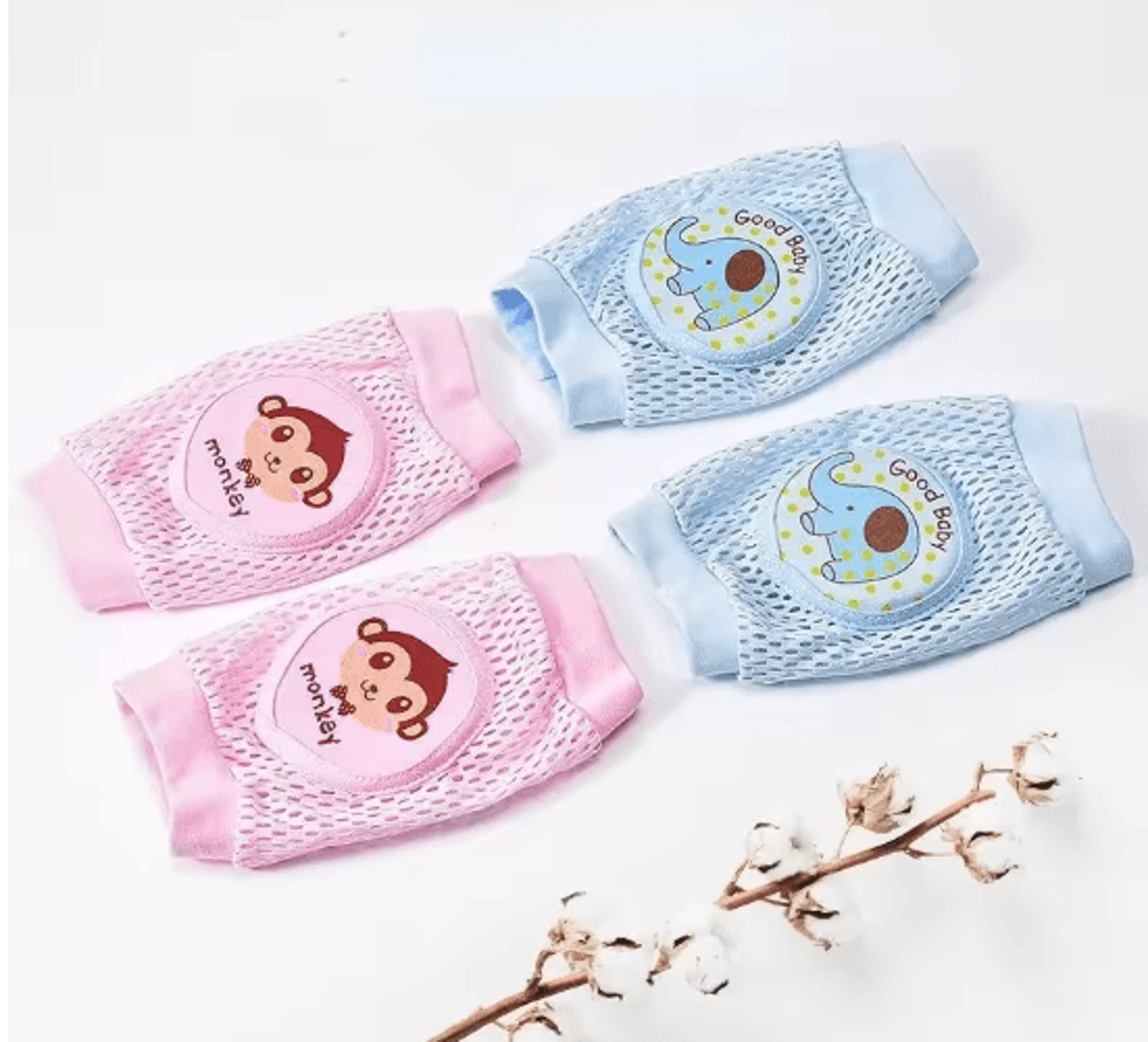 2 Pack Baby Knee Pads  Breathable Anti Slip Knee Pads For Crawling Toddlers 7