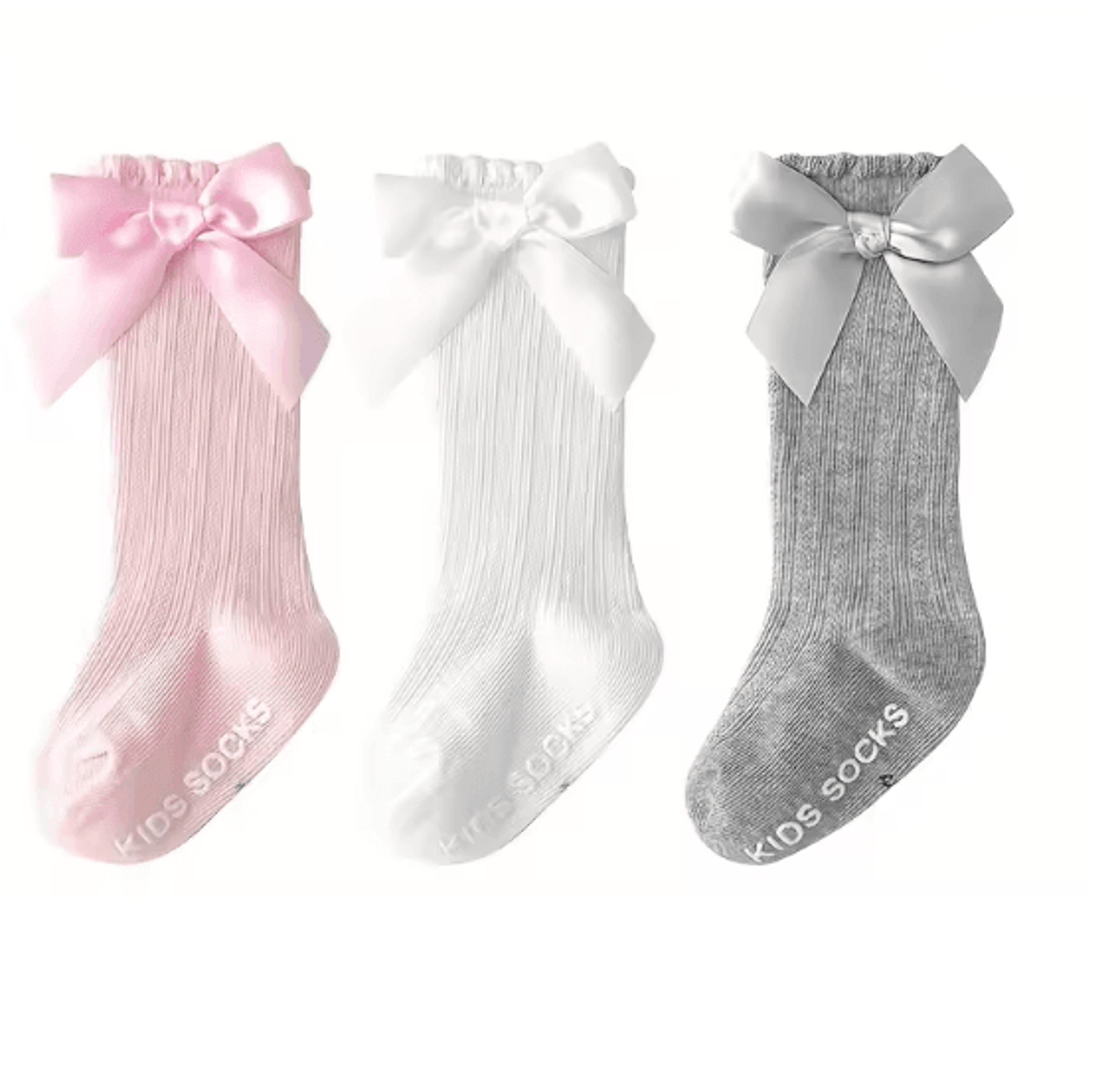 Royal Bow Knee High Fishnet Socks For Girls 3
