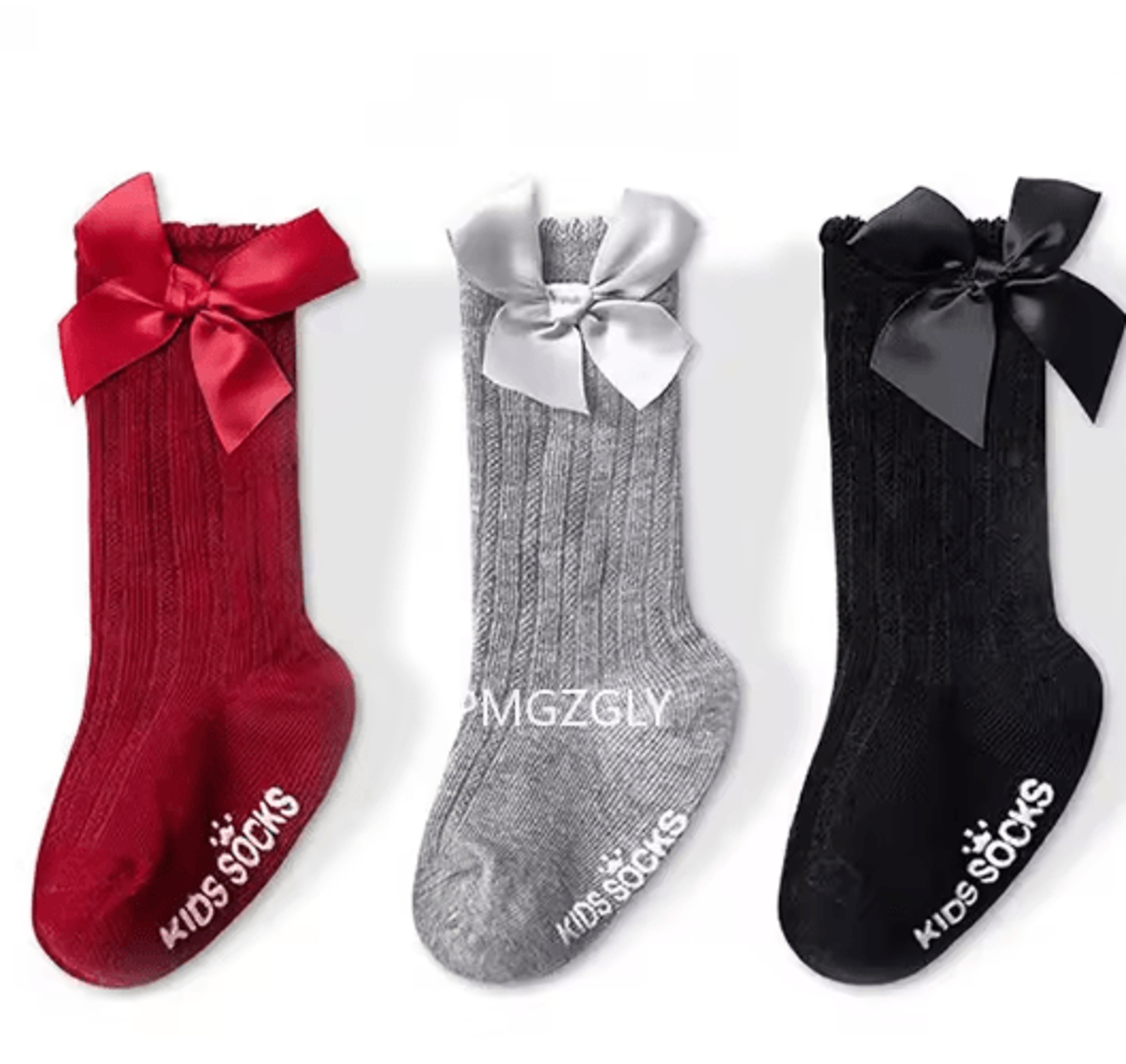 Royal Bow Knee High Fishnet Socks For Girls 5