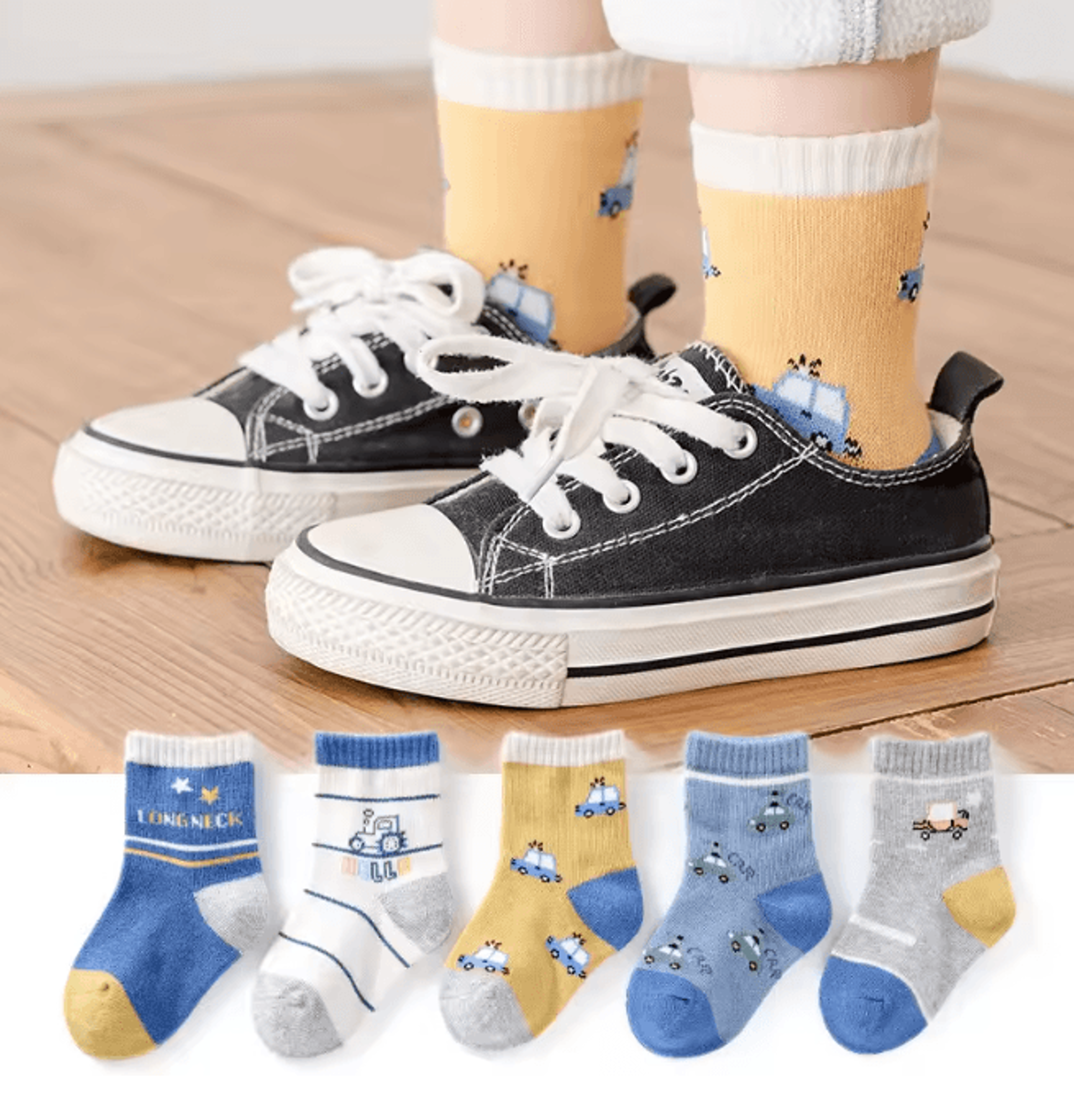 Kids Cotton Cartoon Socks 5 Pair Warm Winter Socks Set For Boys And Girls 8