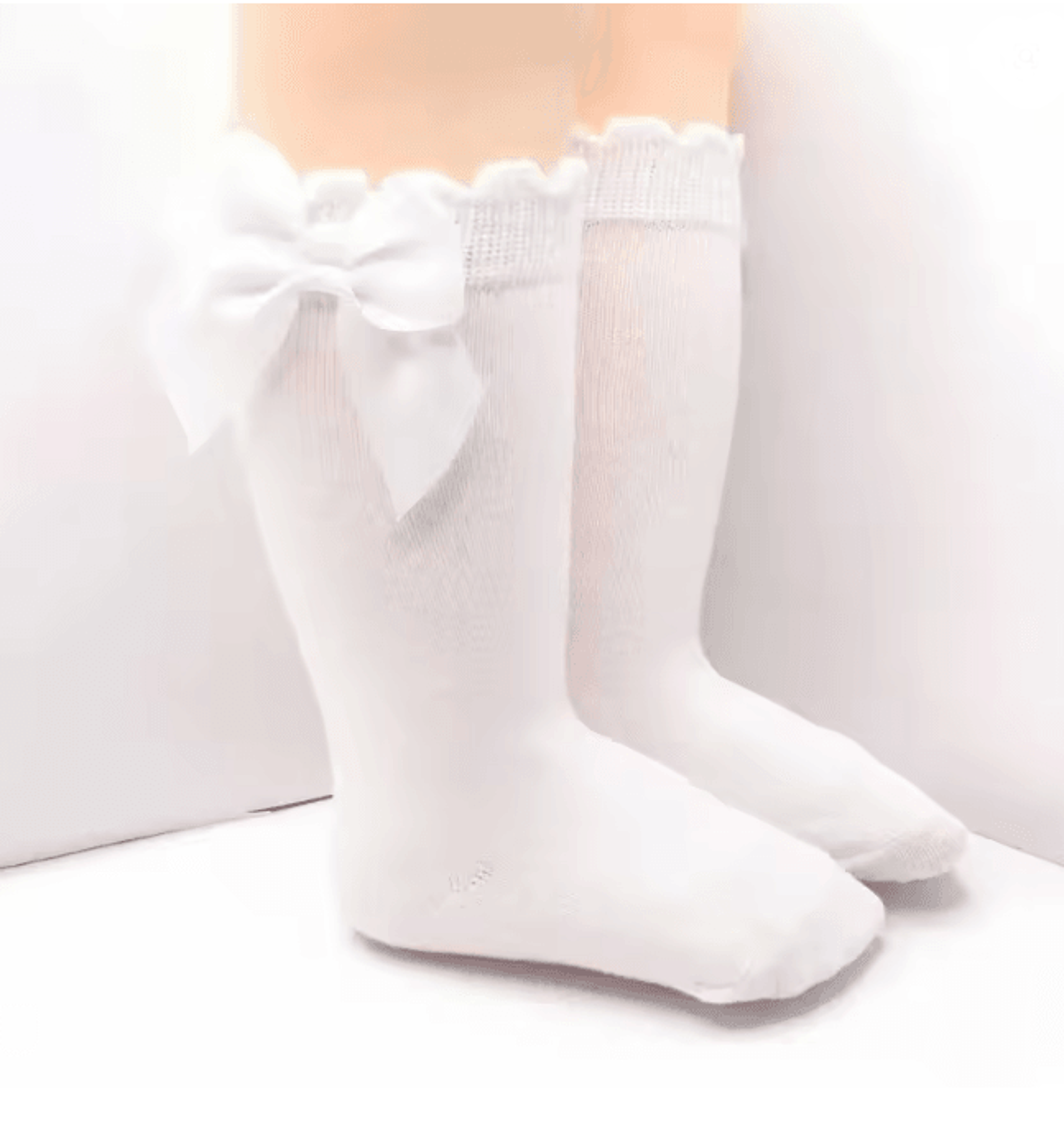 Baby Girls Knee High Bow Socks Sweet Long Tube Leg Warmer Socks 0 To 6T 0