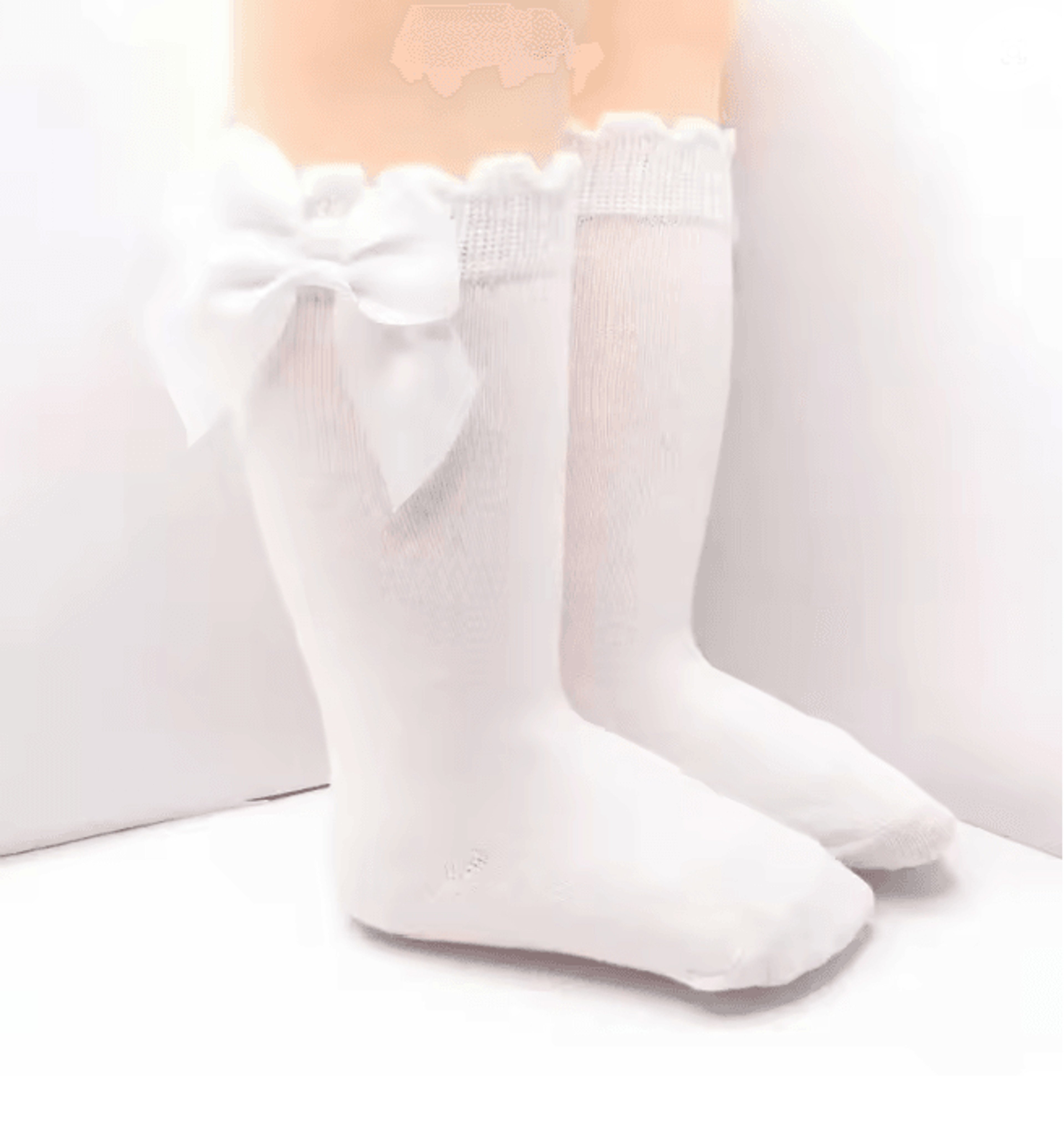 Baby Girls Knee High Bow Socks Sweet Long Tube Leg Warmer Socks 0 To 6T 3