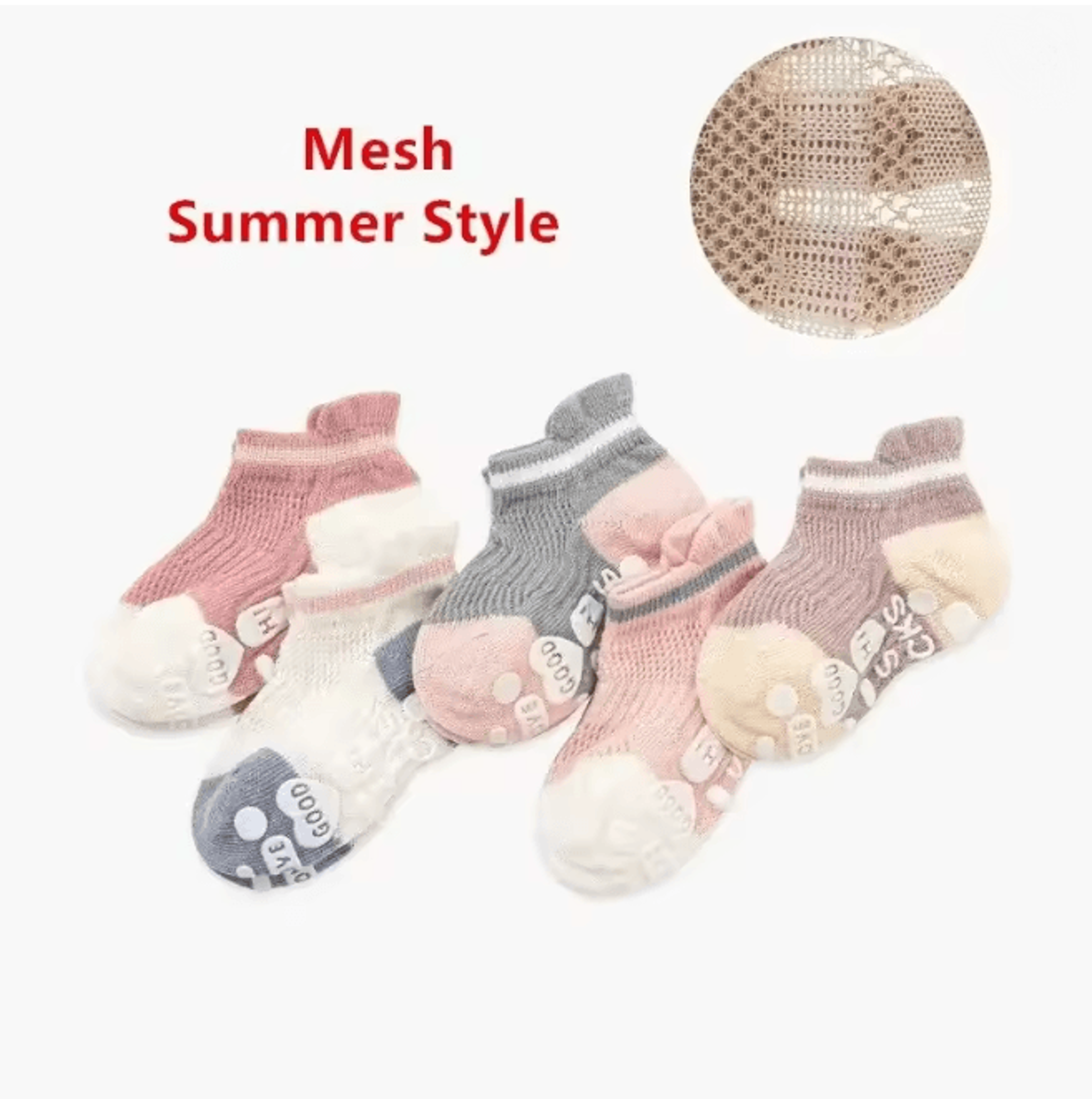 Baby Anti Slip Cotton Socks 5 Pair Non Slip Floor Socks For Newborn To 5 Years 2