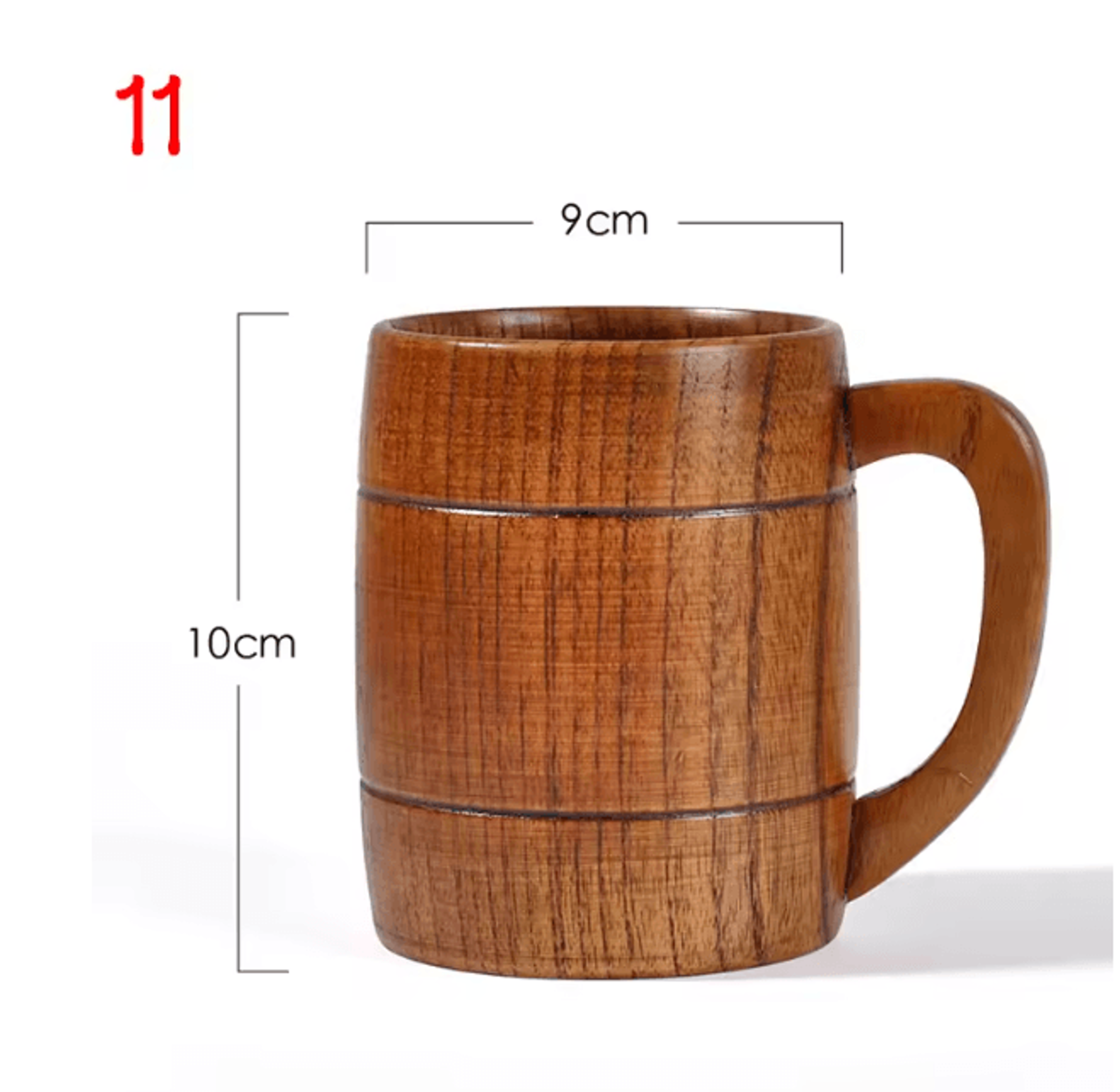 Handmade Wooden Beer Cup Natural Spruce Wood Big Belly Drink Mug 13