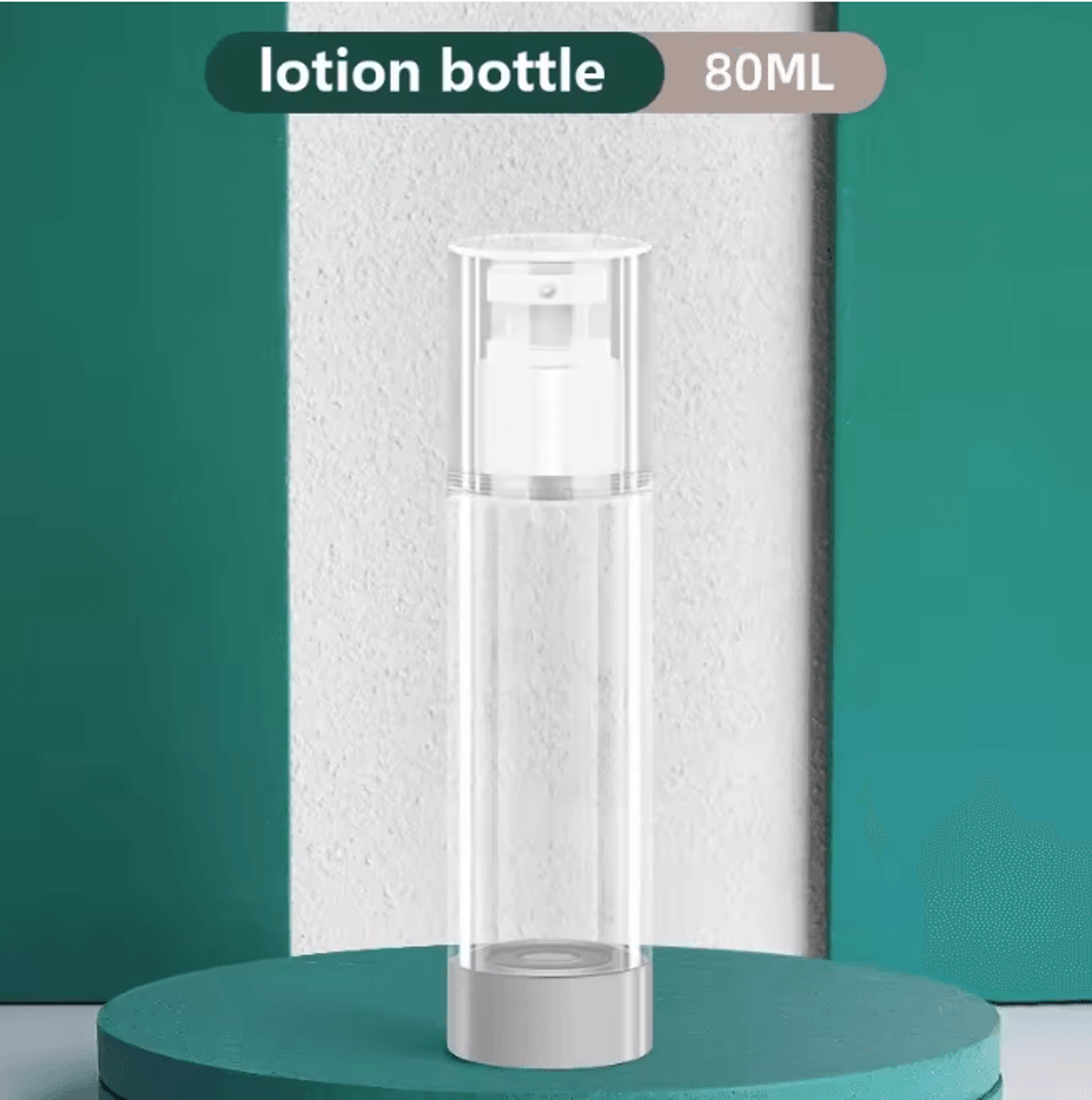 Clear Airless Pump Bottle Travel Size Cosmetic Cream Dispenser 11