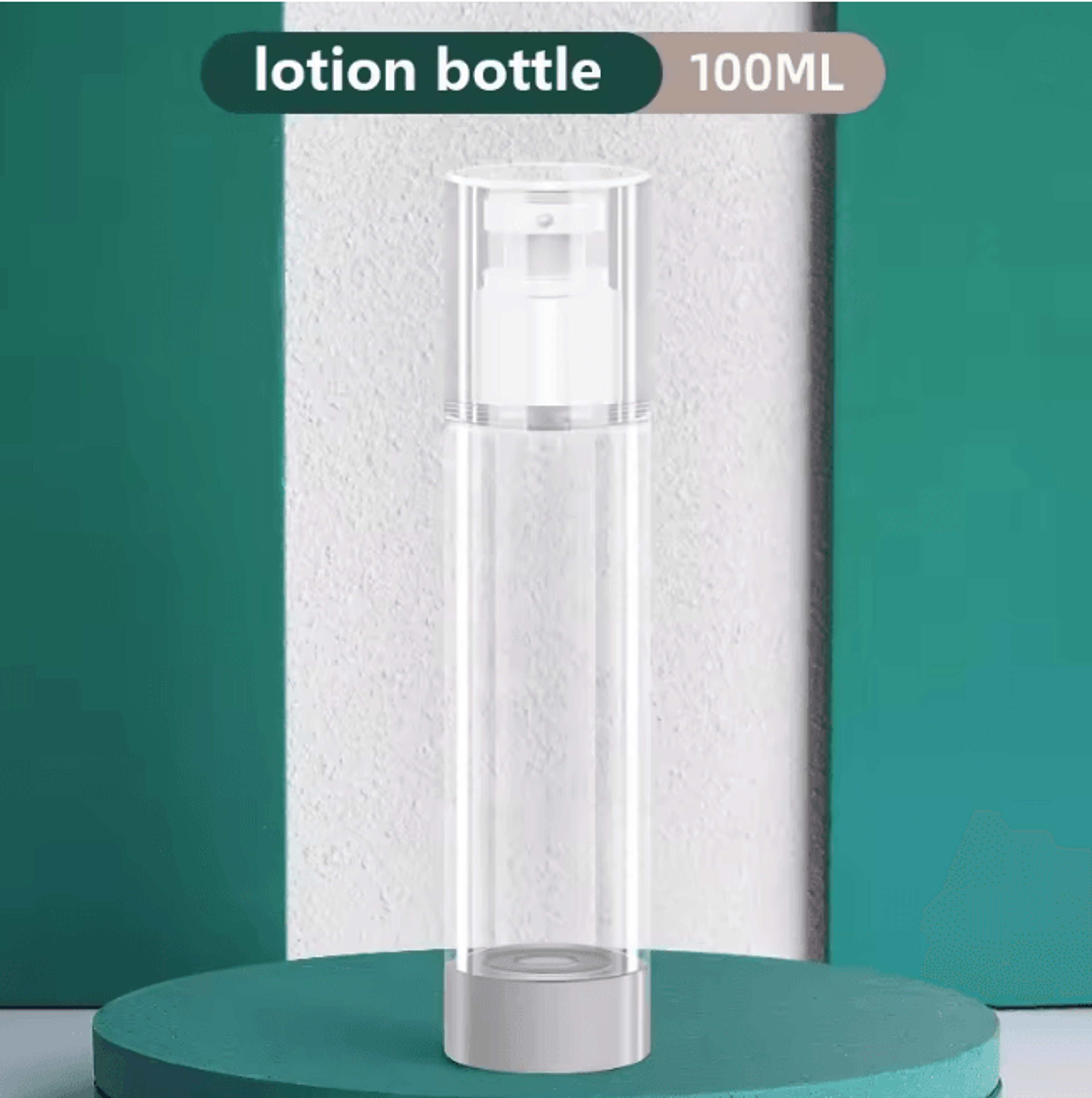 Clear Airless Pump Bottle Travel Size Cosmetic Cream Dispenser 13