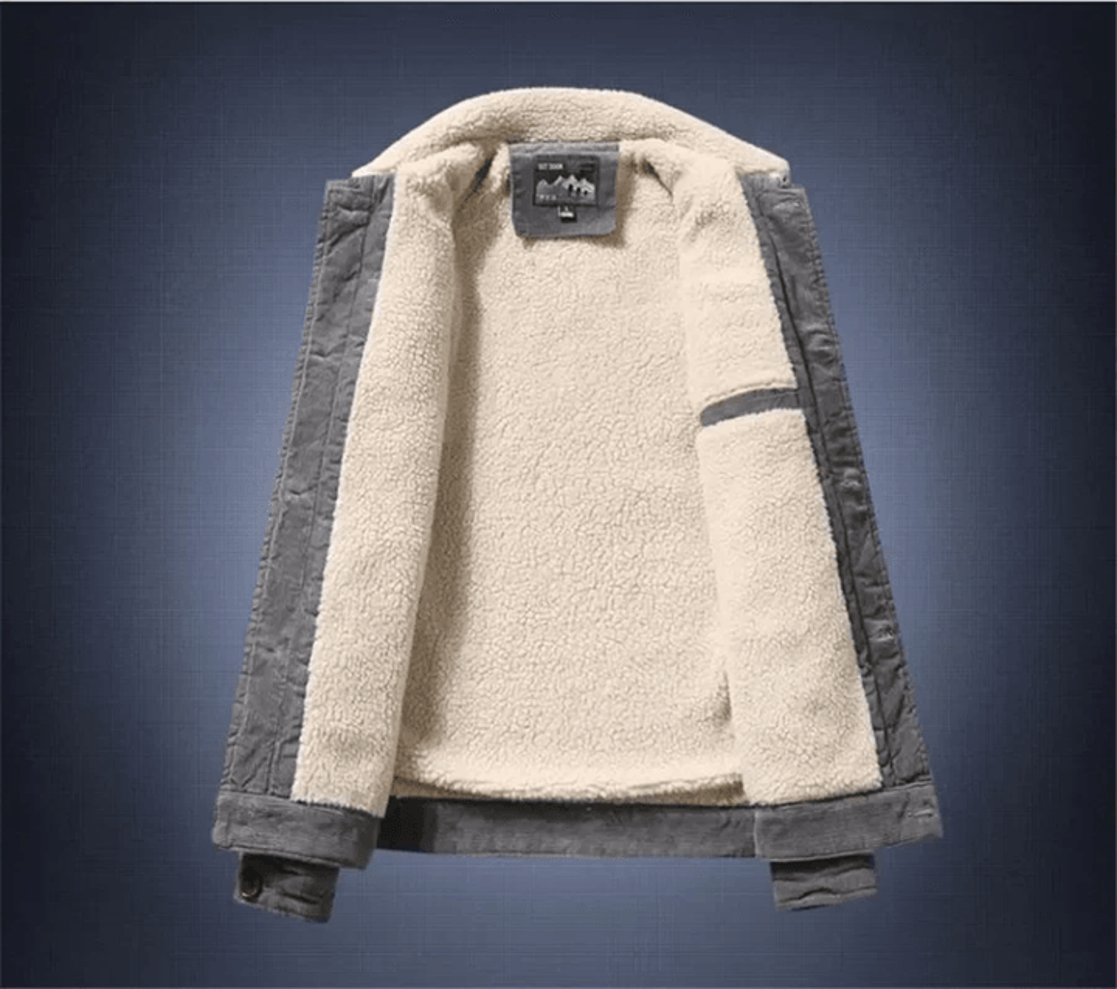 Mens Corduroy Winter Parka Jacket With Velvet Lining 2