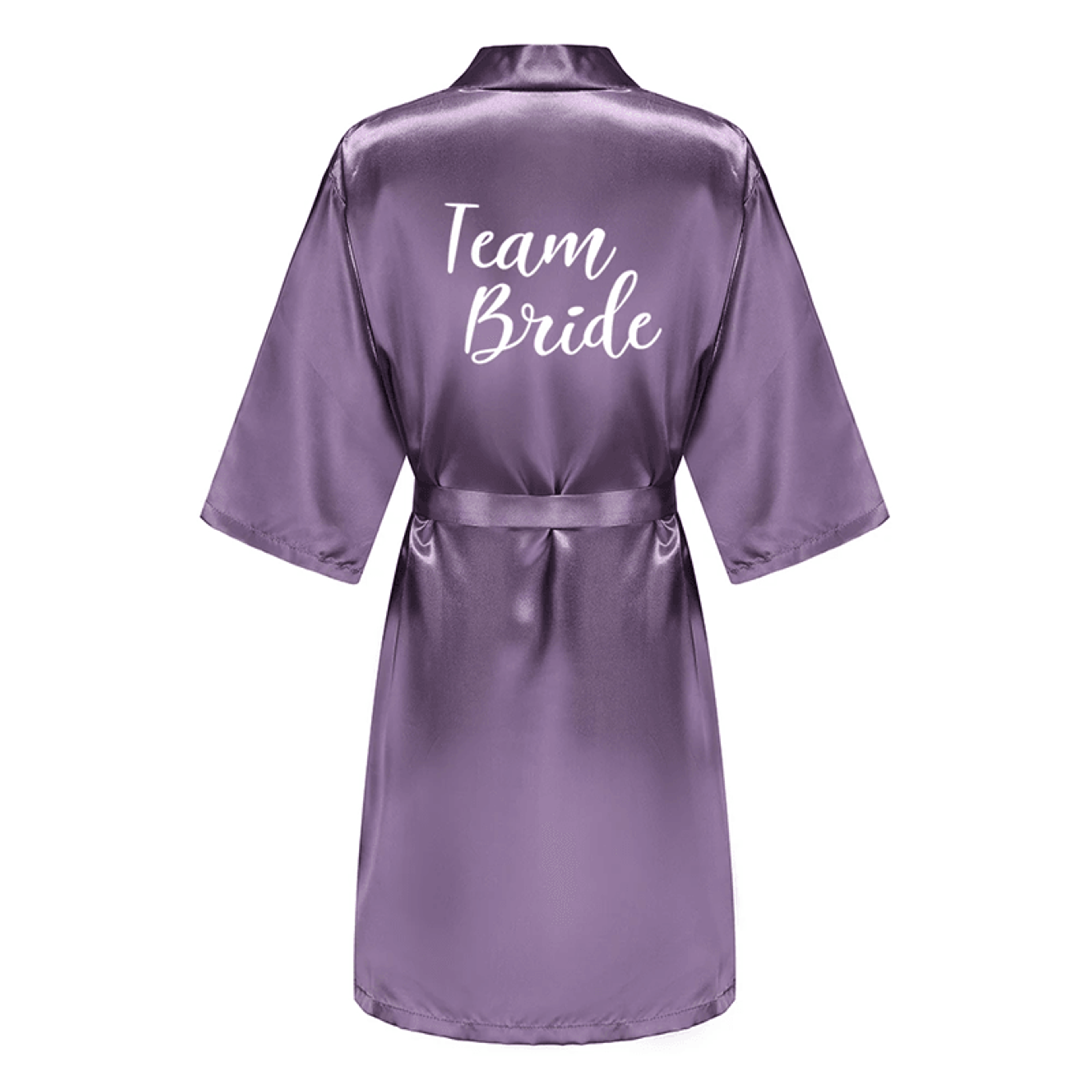 Satin Bridal Party Robe For Bride And Bridesmaids Short Silk Kimono 11