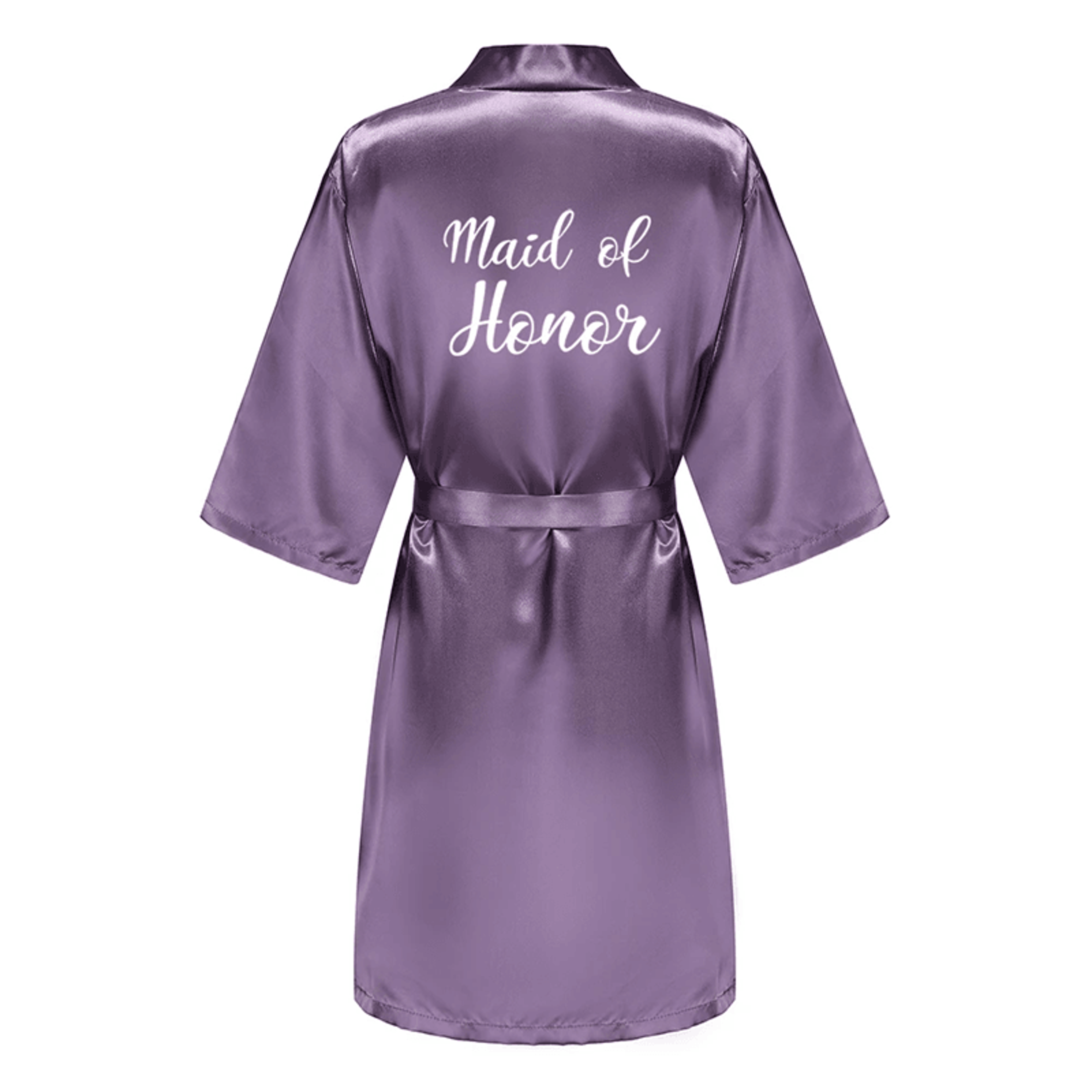 Satin Bridal Party Robe For Bride And Bridesmaids Short Silk Kimono 13
