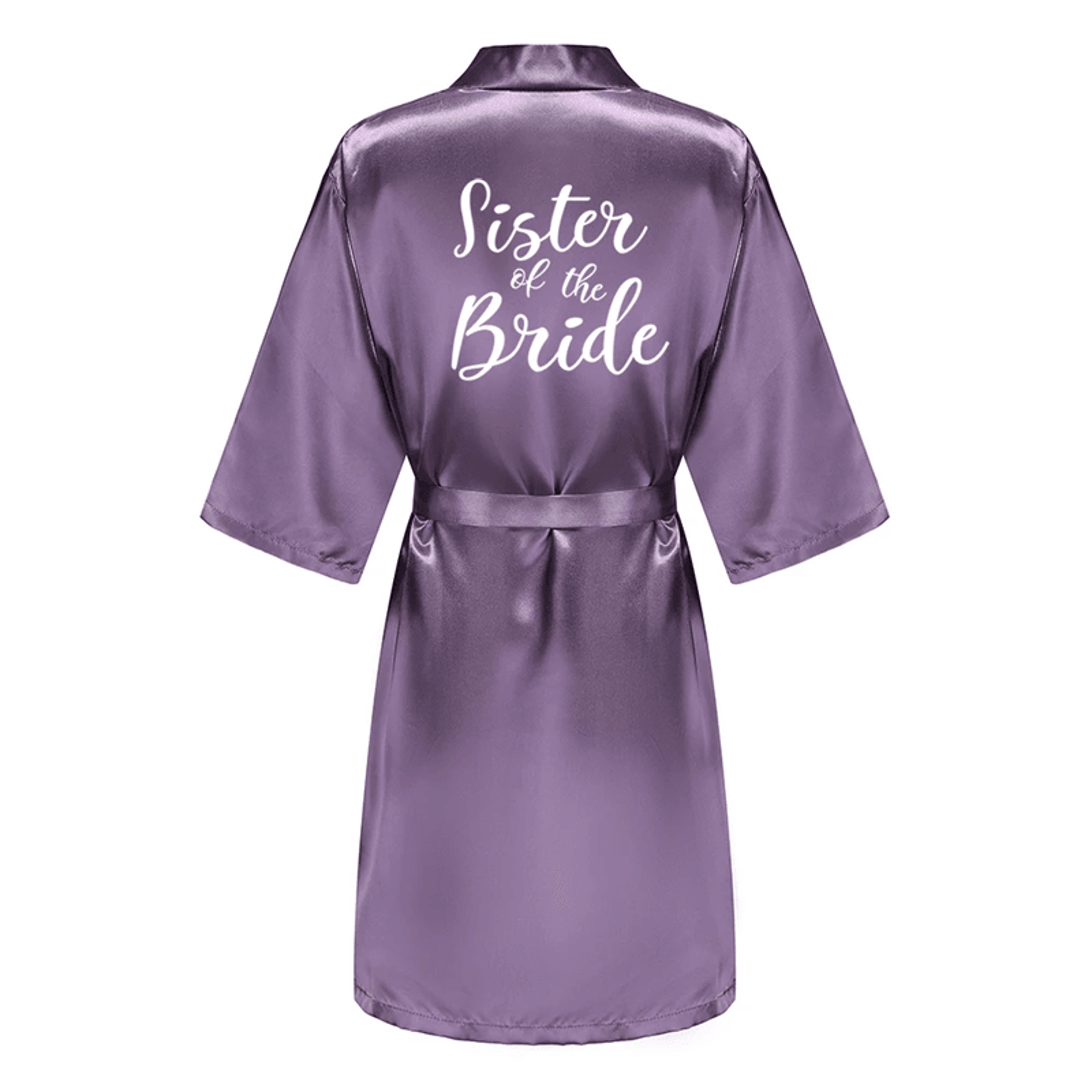 Satin Bridal Party Robe For Bride And Bridesmaids Short Silk Kimono 16