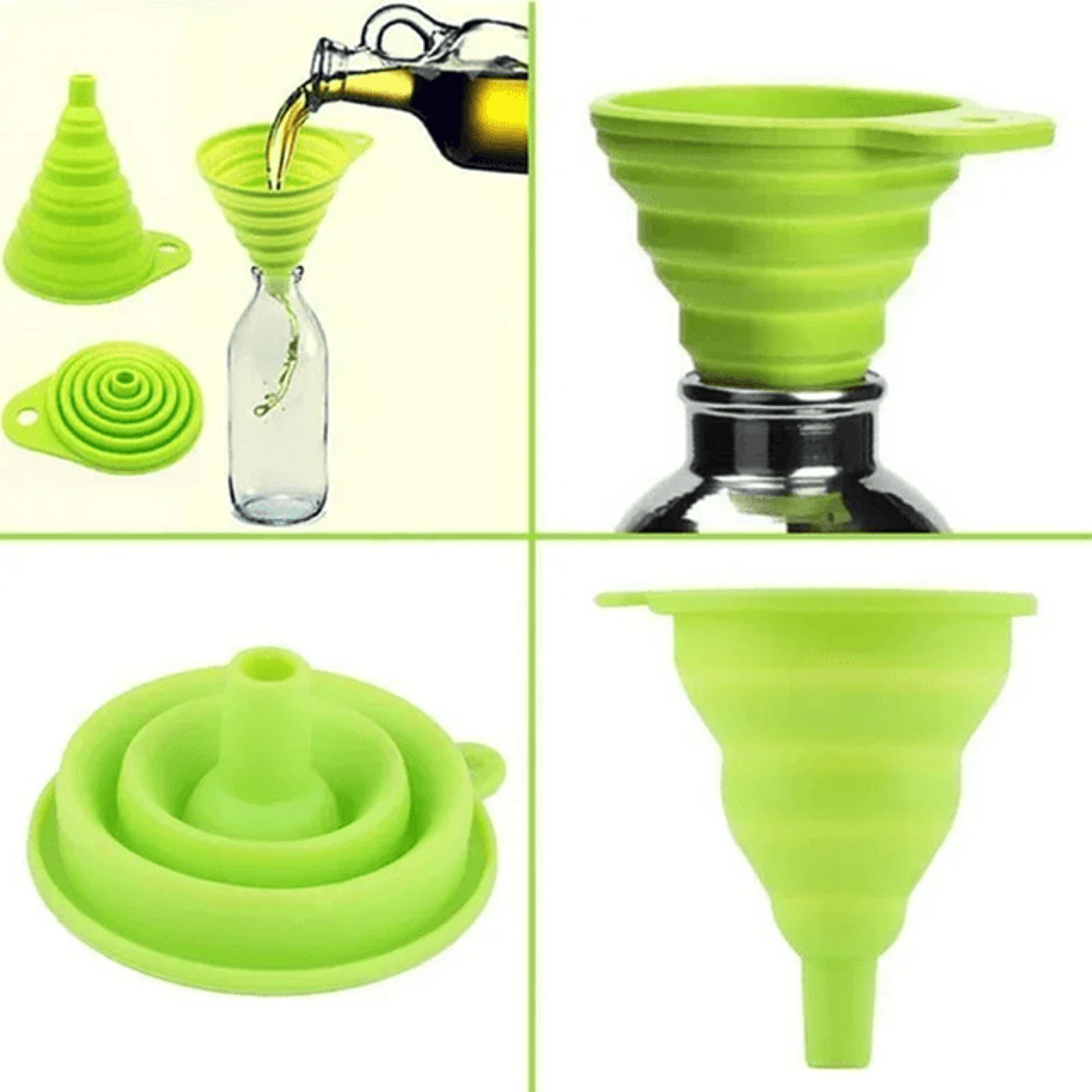 Mini Collapsible Silicone Funnel For Kitchen And Travel 0