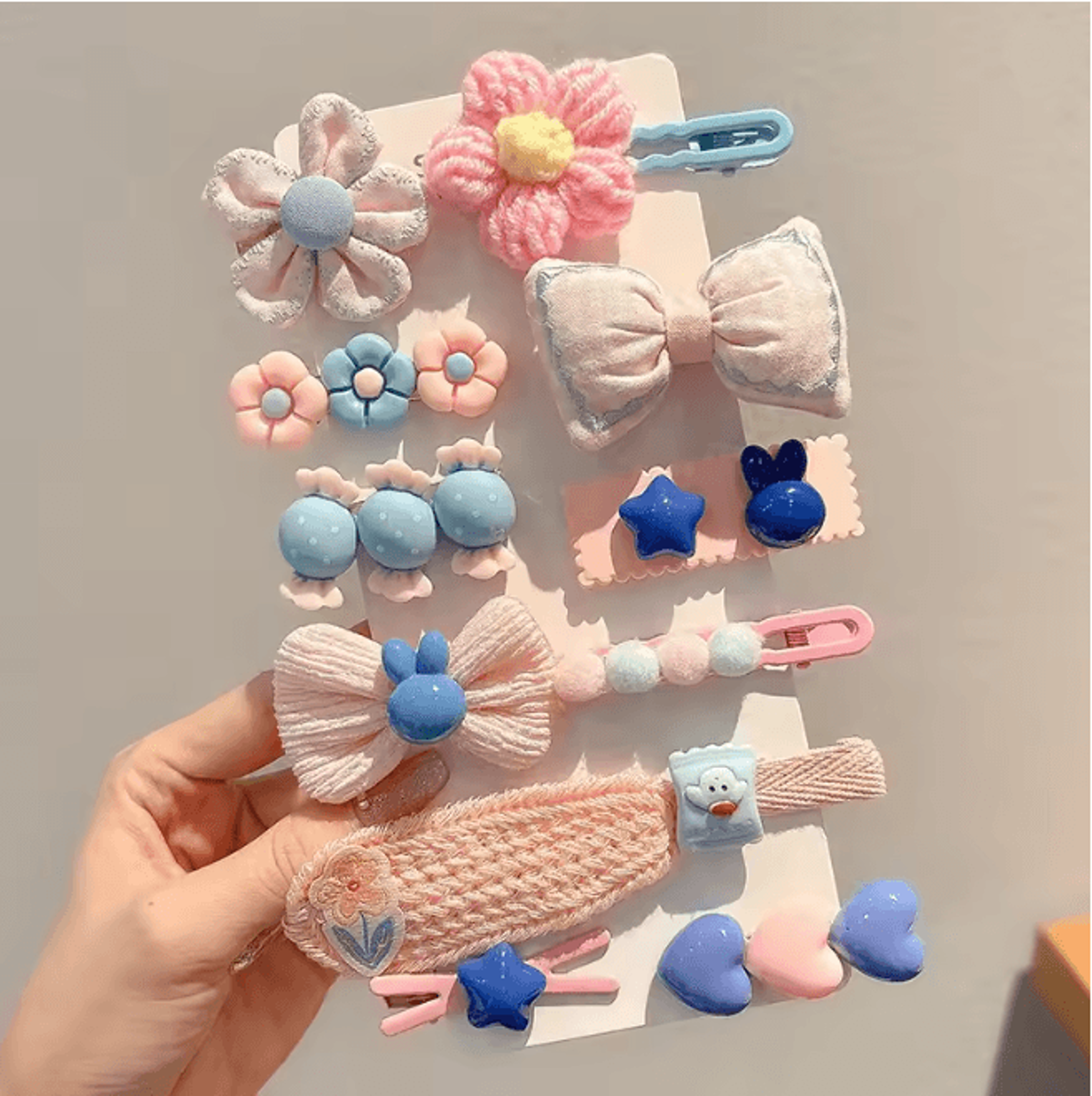 Korean Cartoon Plush Hair Clips Set For Girls Cute Winter Hair Accessories 18