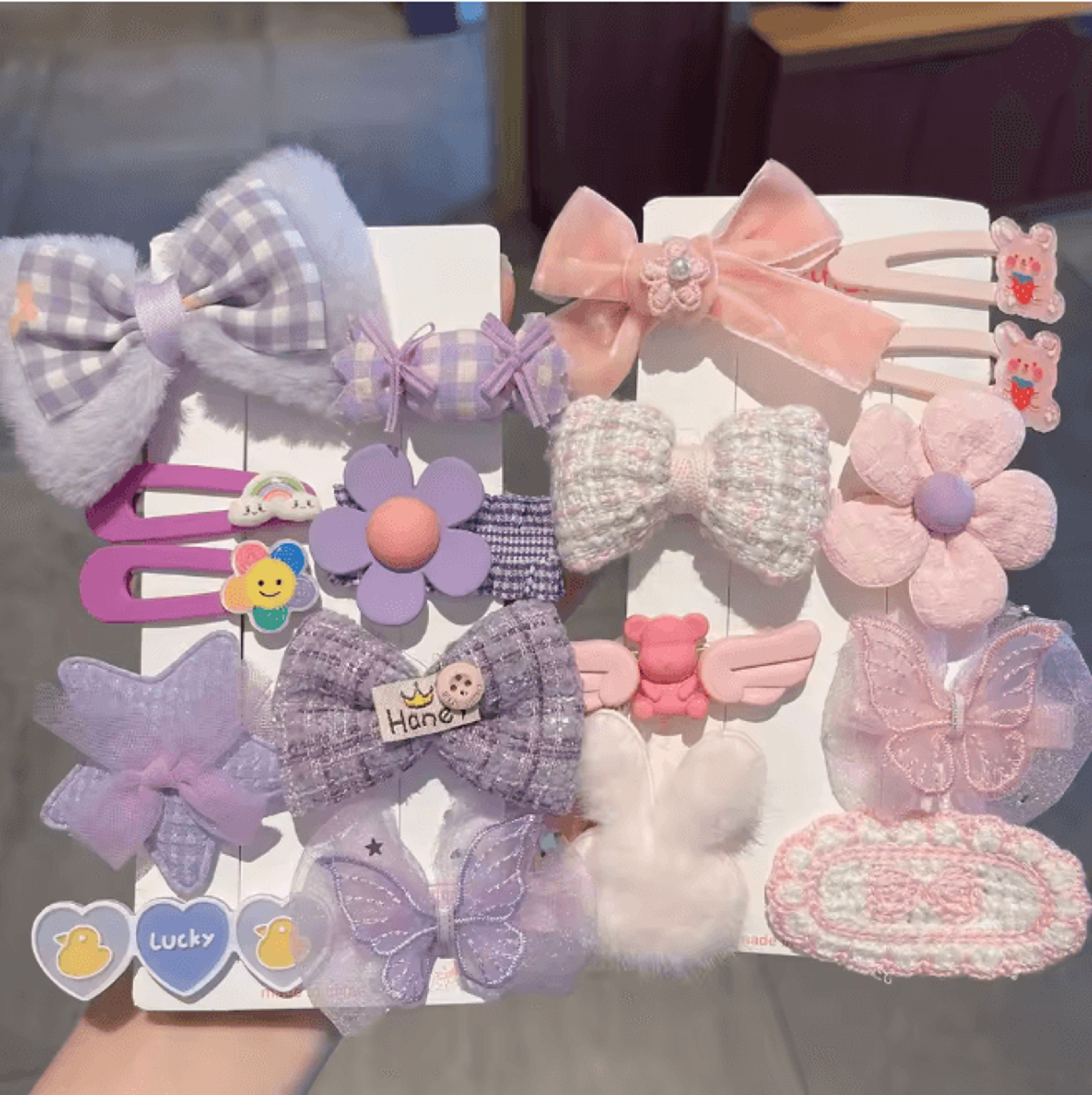 Autumn Winter Plush Cartoon Animal Hair Clip For Women Cute Bangs Side Hair Accessory 12