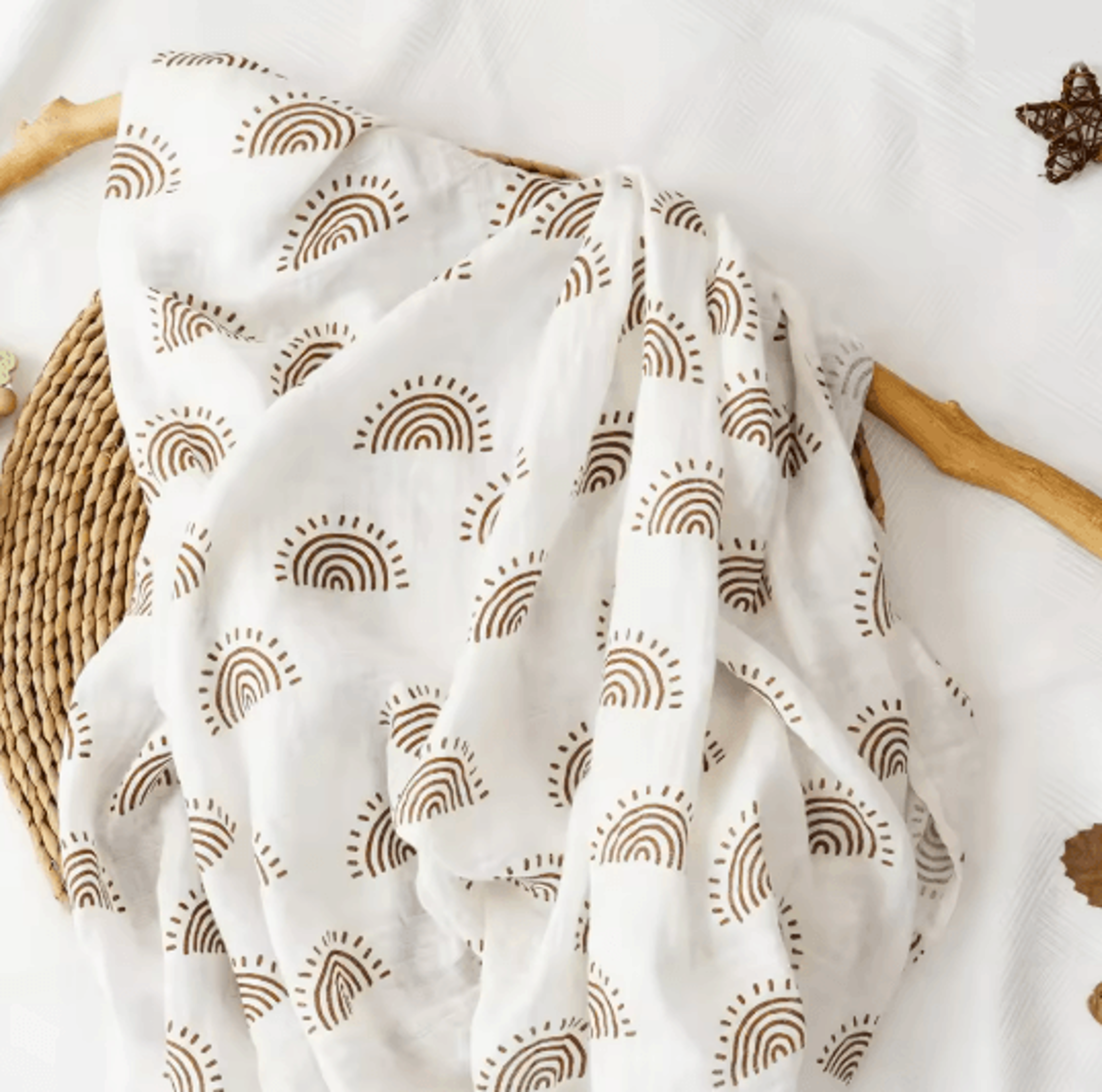 Premium Cotton Muslin Swaddle Blanket 120 X 110 Cm Soft Newborn Baby Wrap 8