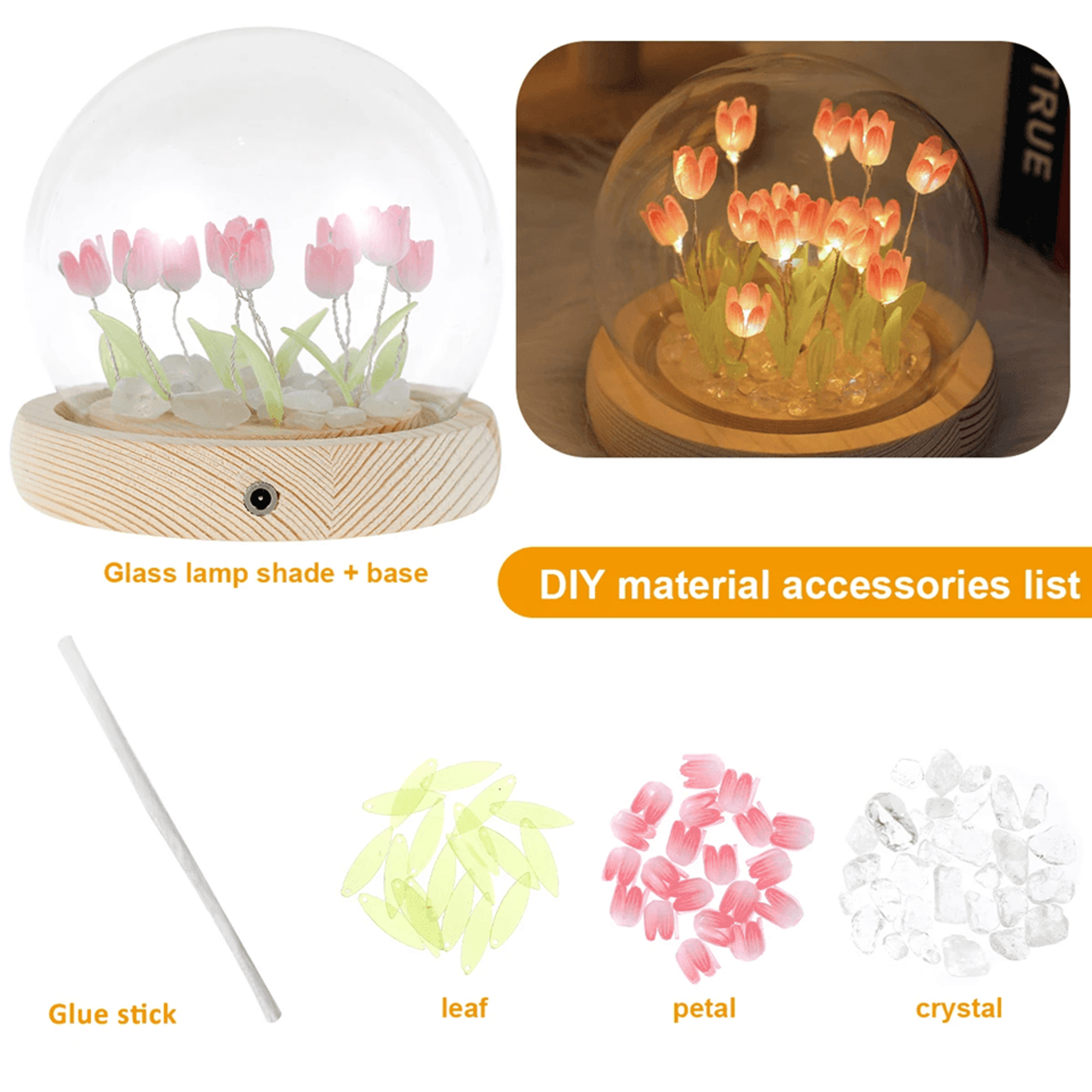 Tulip Night Light DIY Flower Table Lamp For Cozy Bedroom Decor 1