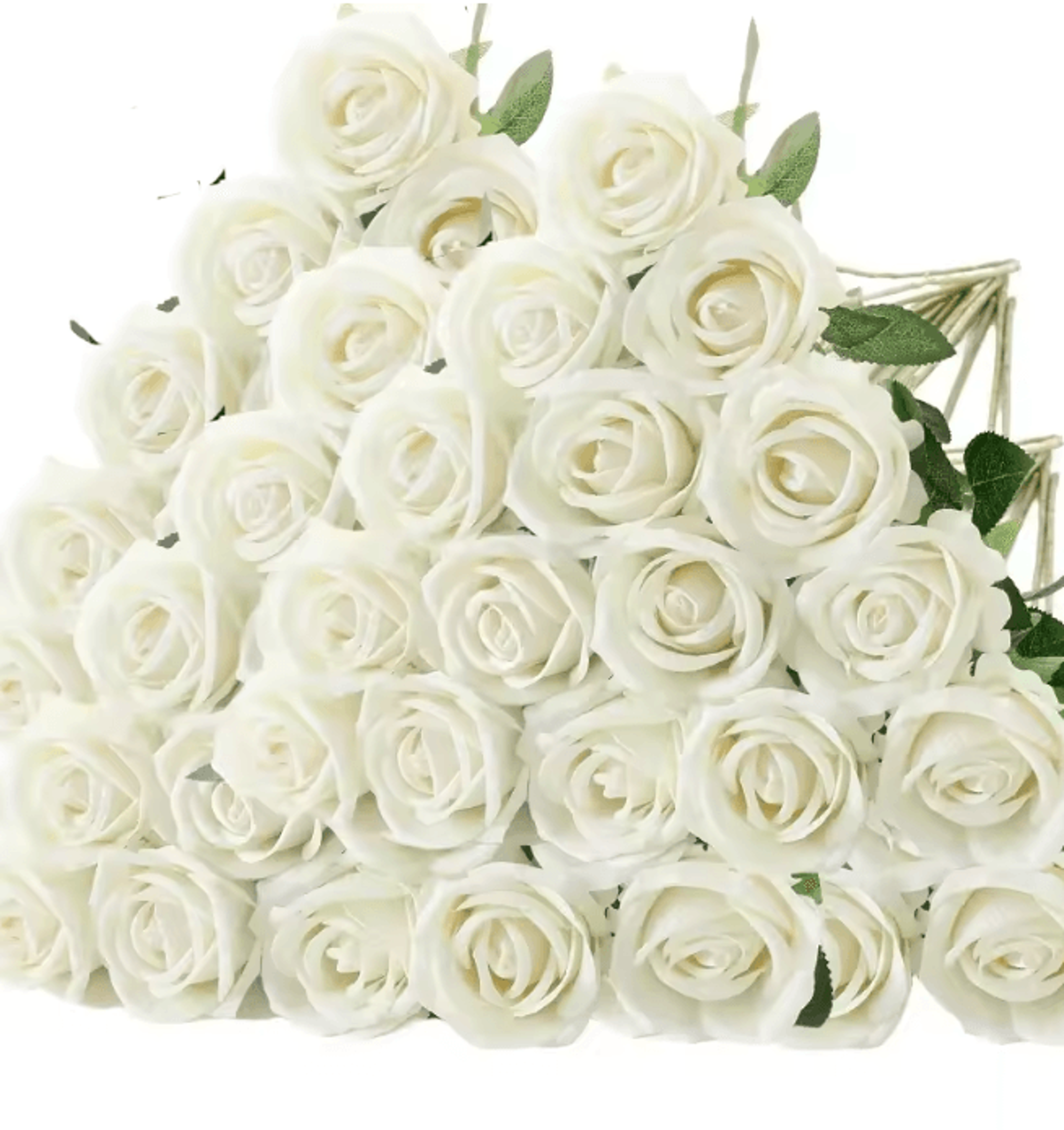 50 Piece Real Touch Artificial Roses Velvet Fake Rose Flowers For DIY Wedding Decor 7