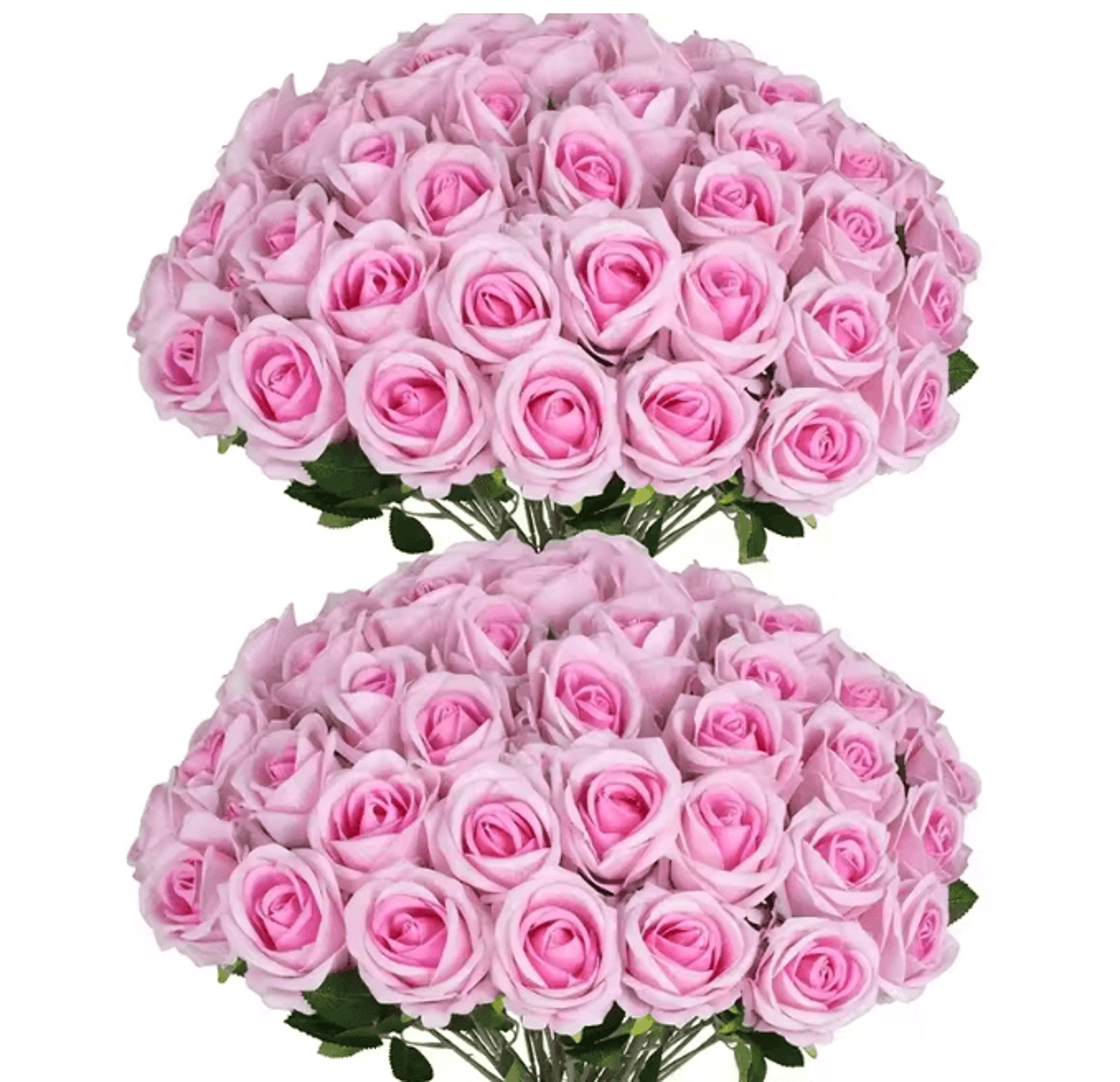 50 Piece Real Touch Artificial Roses Velvet Fake Rose Flowers For DIY Wedding Decor 9