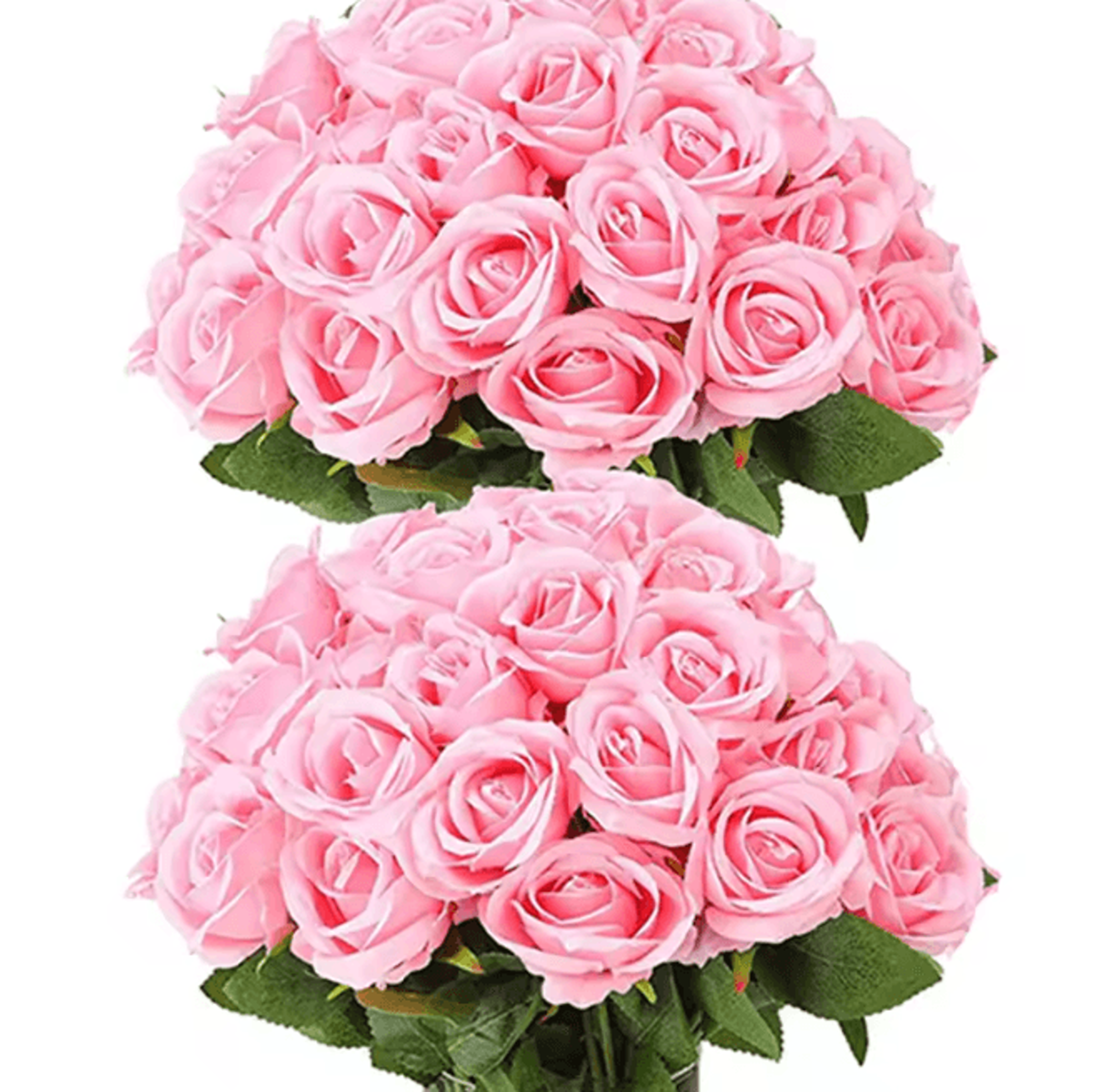 50 Piece Real Touch Artificial Roses Velvet Fake Rose Flowers For DIY Wedding Decor 21