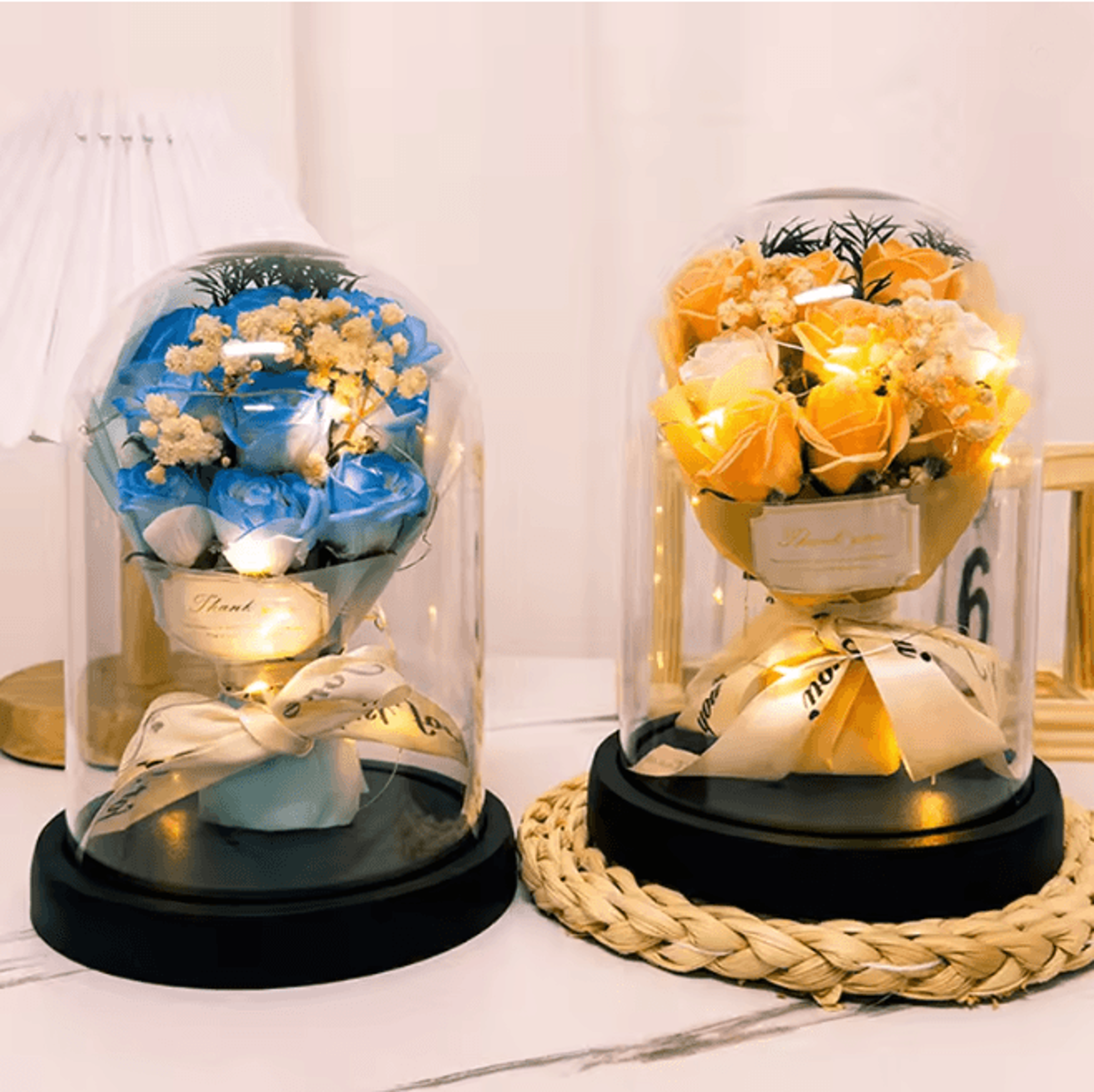 Eternal LED Light Rose In Acrylic Cover Romantic Flower Gift 1