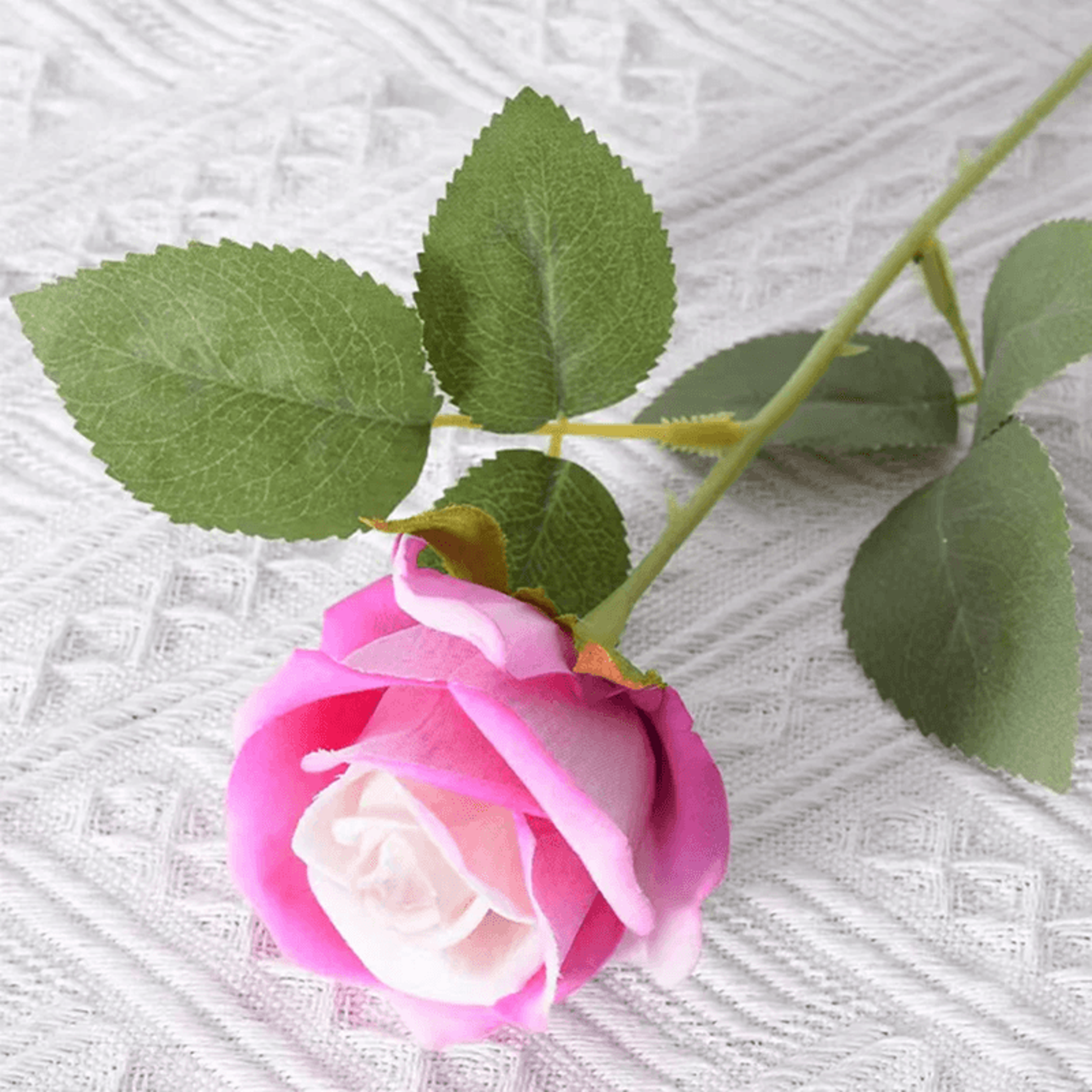 Realistic Artificial Red Rose Stems For Wedding And Home Decor 11