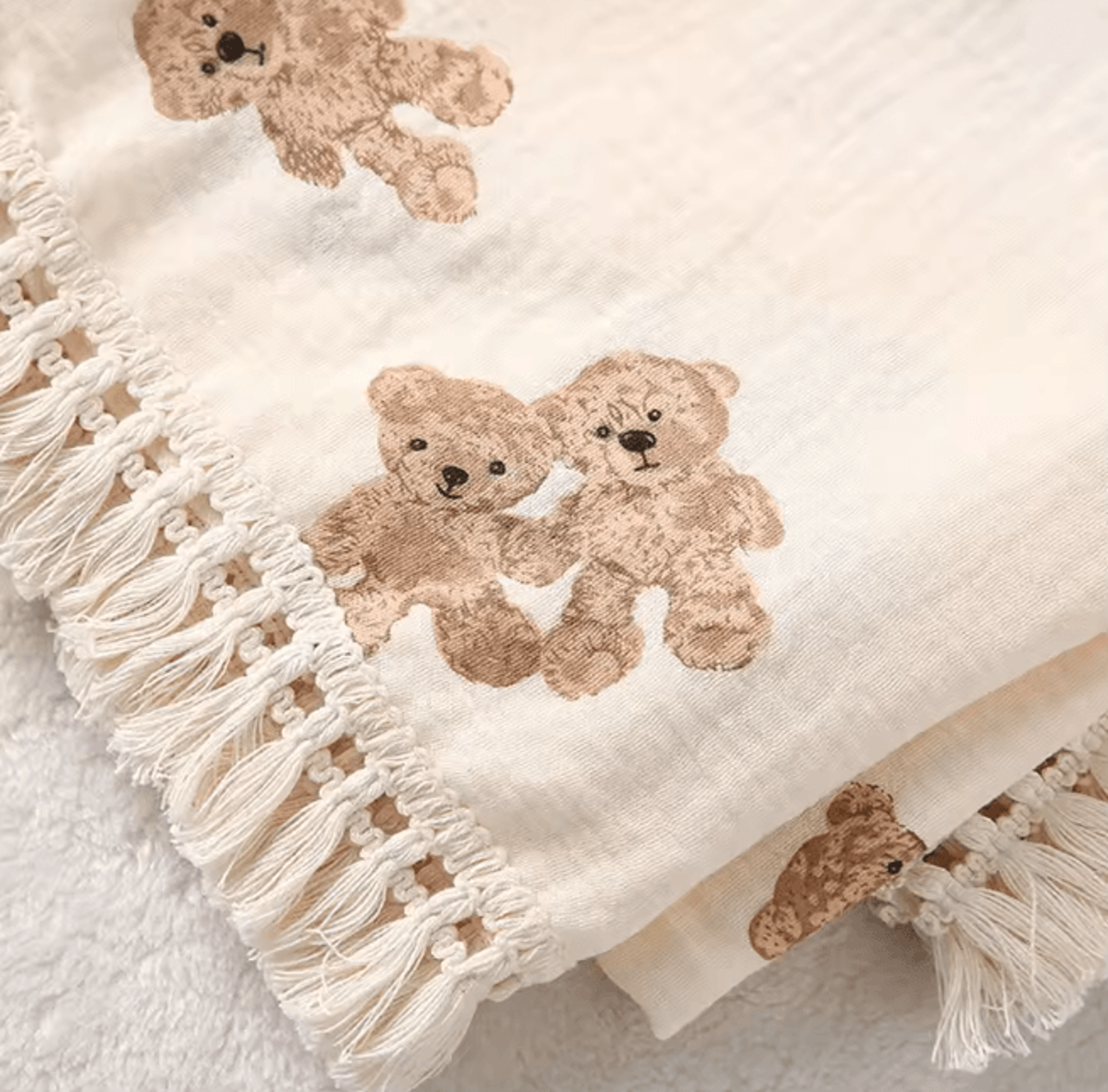 CuddleBear Muslin Baby Blanket Cotton Newborn Swaddle 2