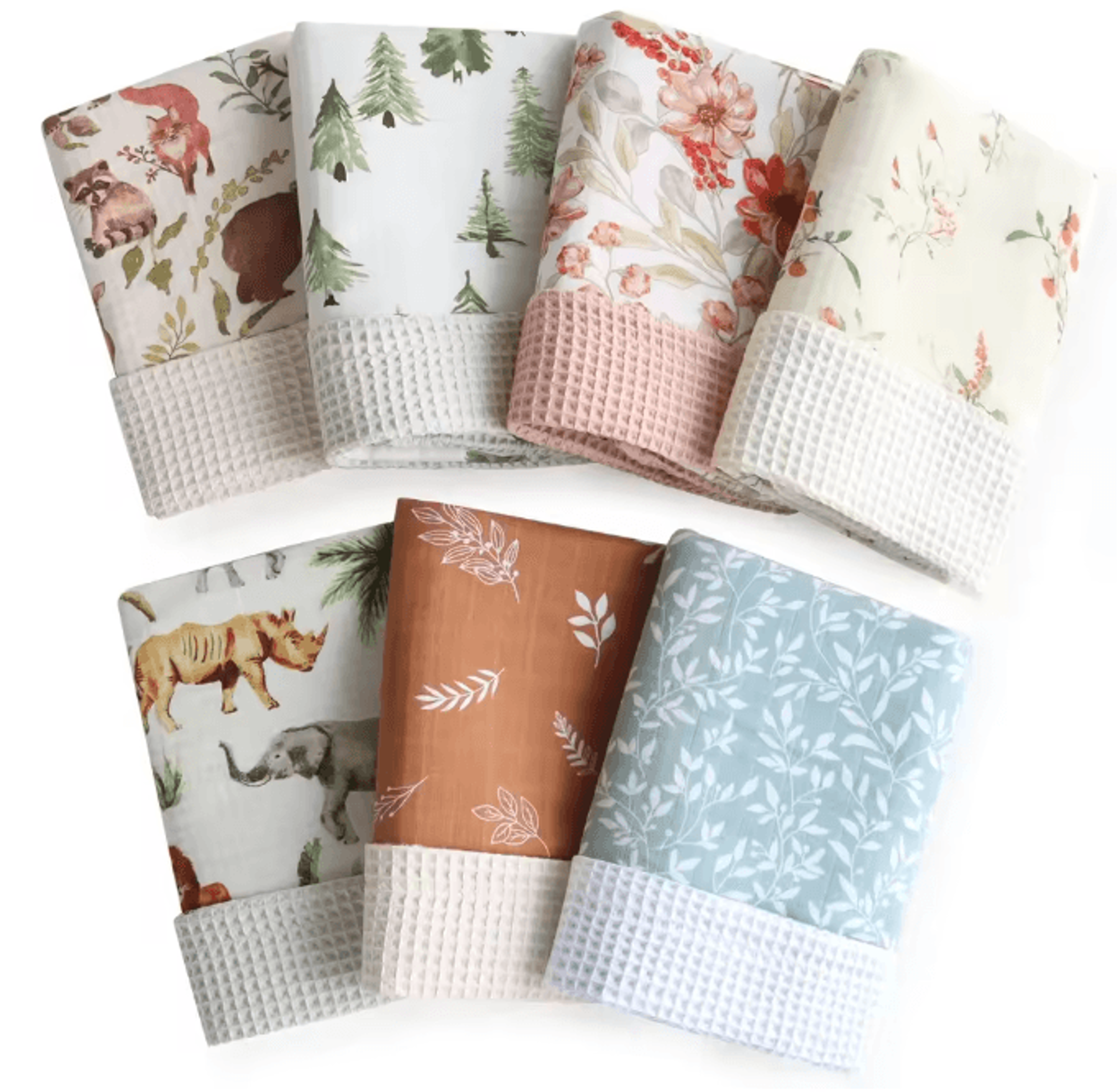 BambooCotton Muslin Swaddle Blanket Super Soft Newborn Wrap 2