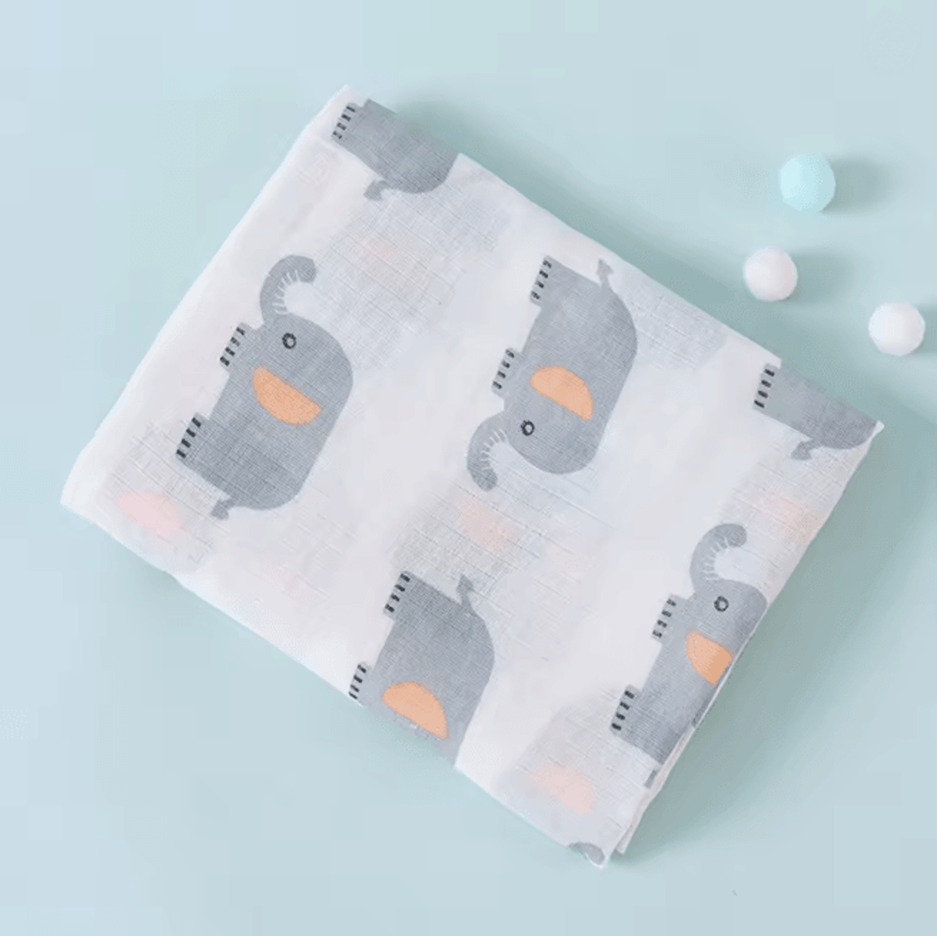 AirSoft Cotton Muslin Baby Swaddle Blanket Two Layer Summer Wrap 10