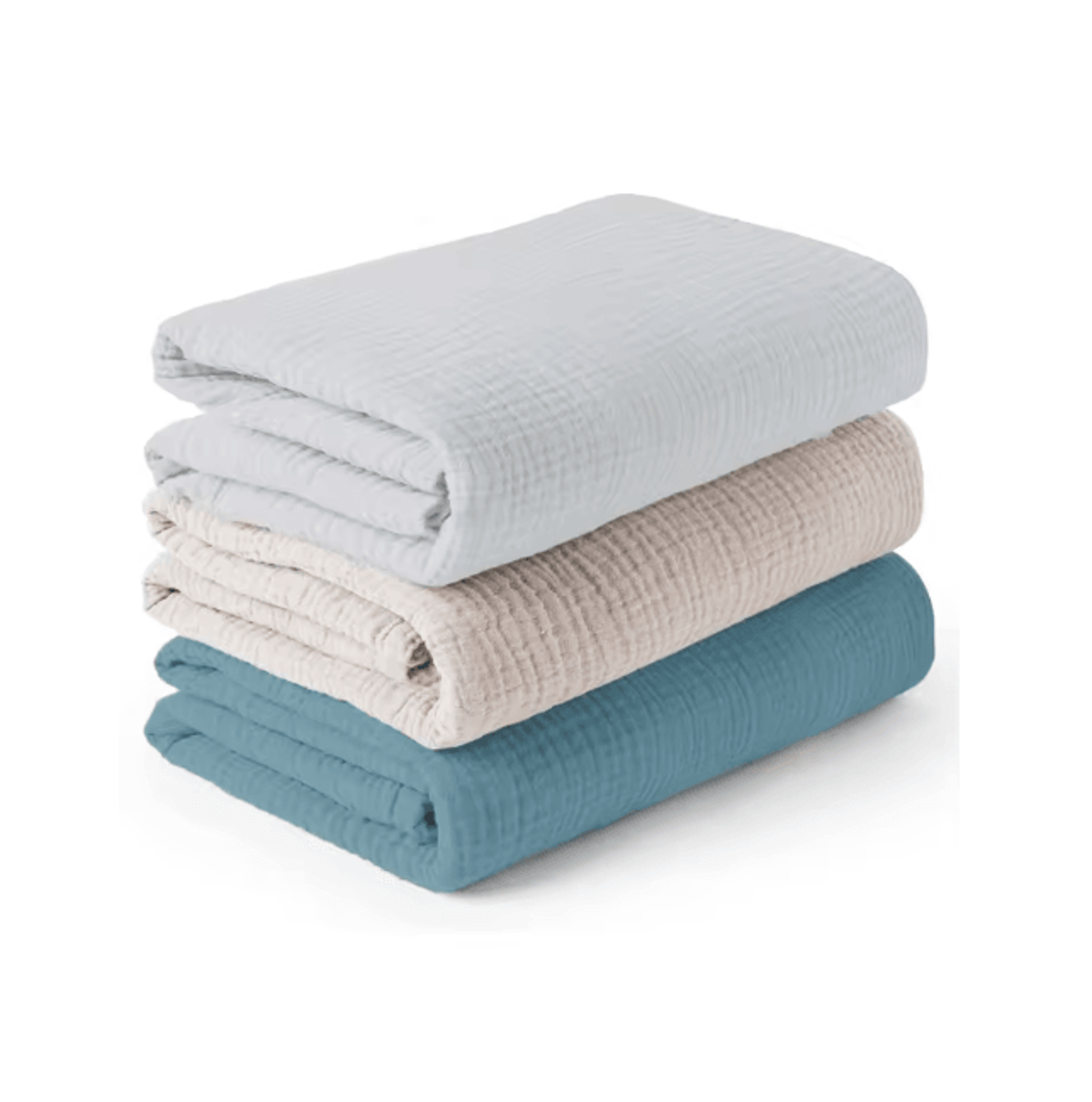 PureComfort 3 Pack Muslin Swaddle Blankets Soft Breathable Receiving Set 5