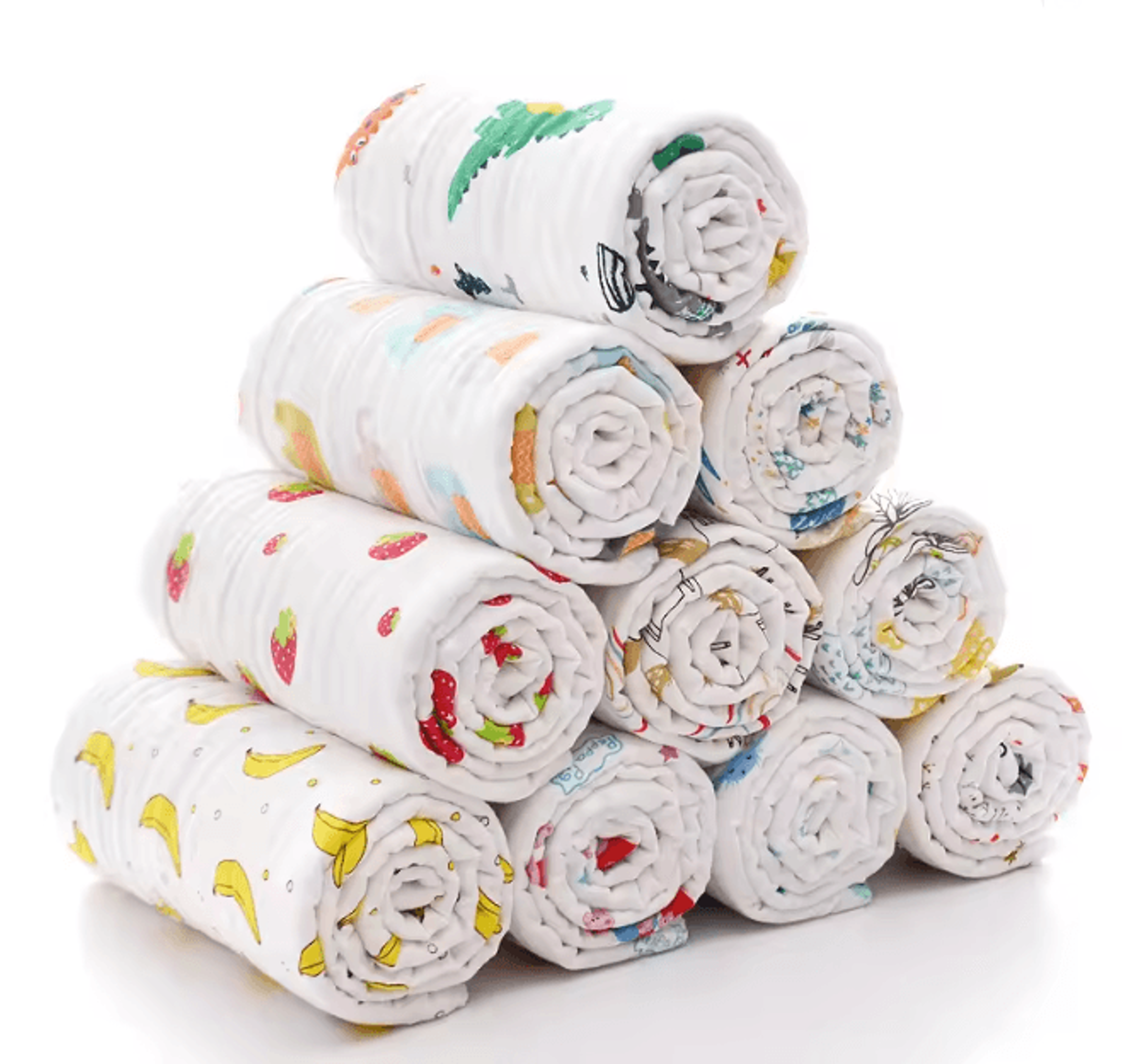 PureGauze Cotton Baby Bath Towel Four Layer Muslin Swaddle Blanket 1