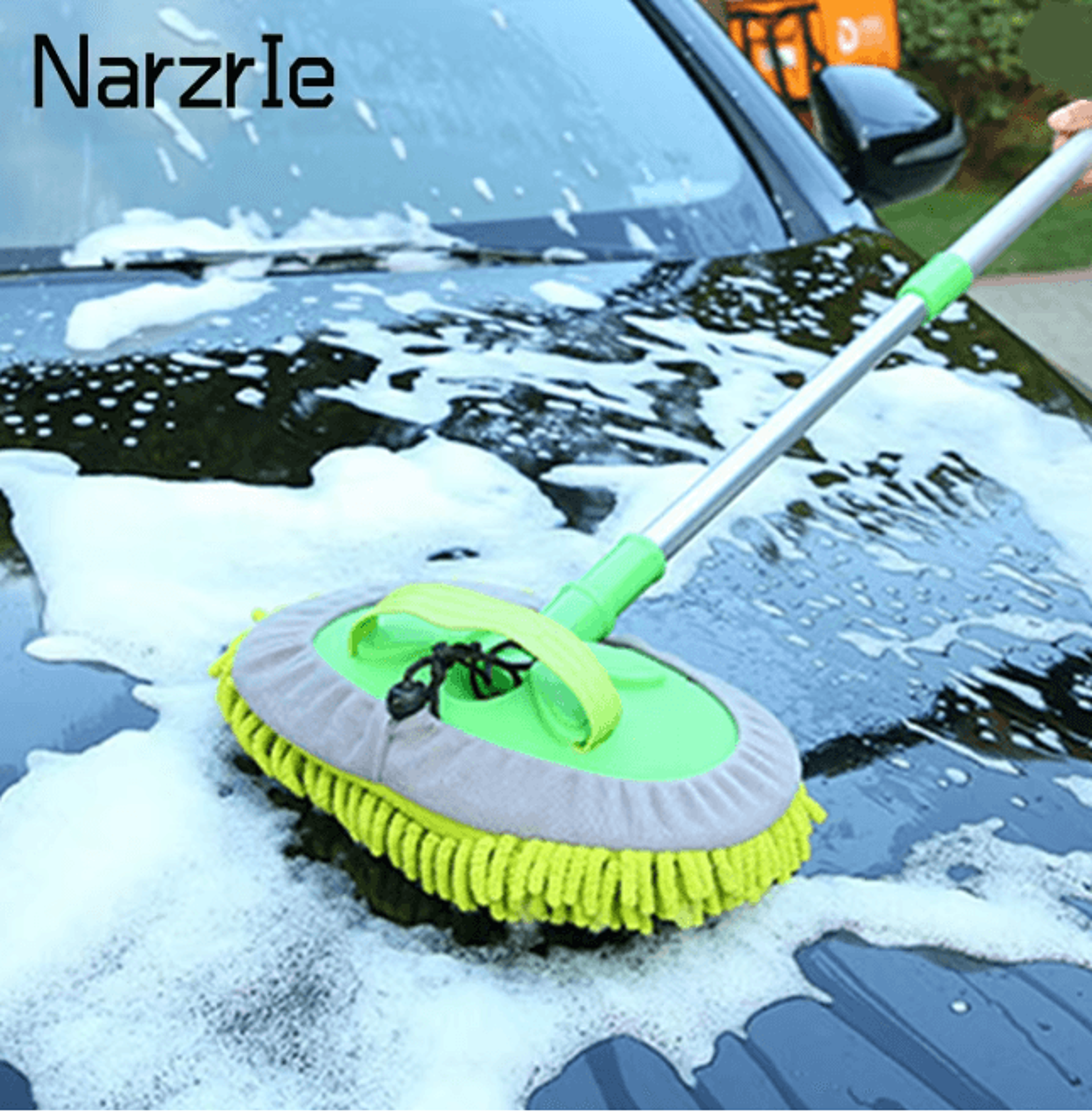 ProReach Telescoping Car Wash Brush Adjustable Long Handle Cleaning Mop 0