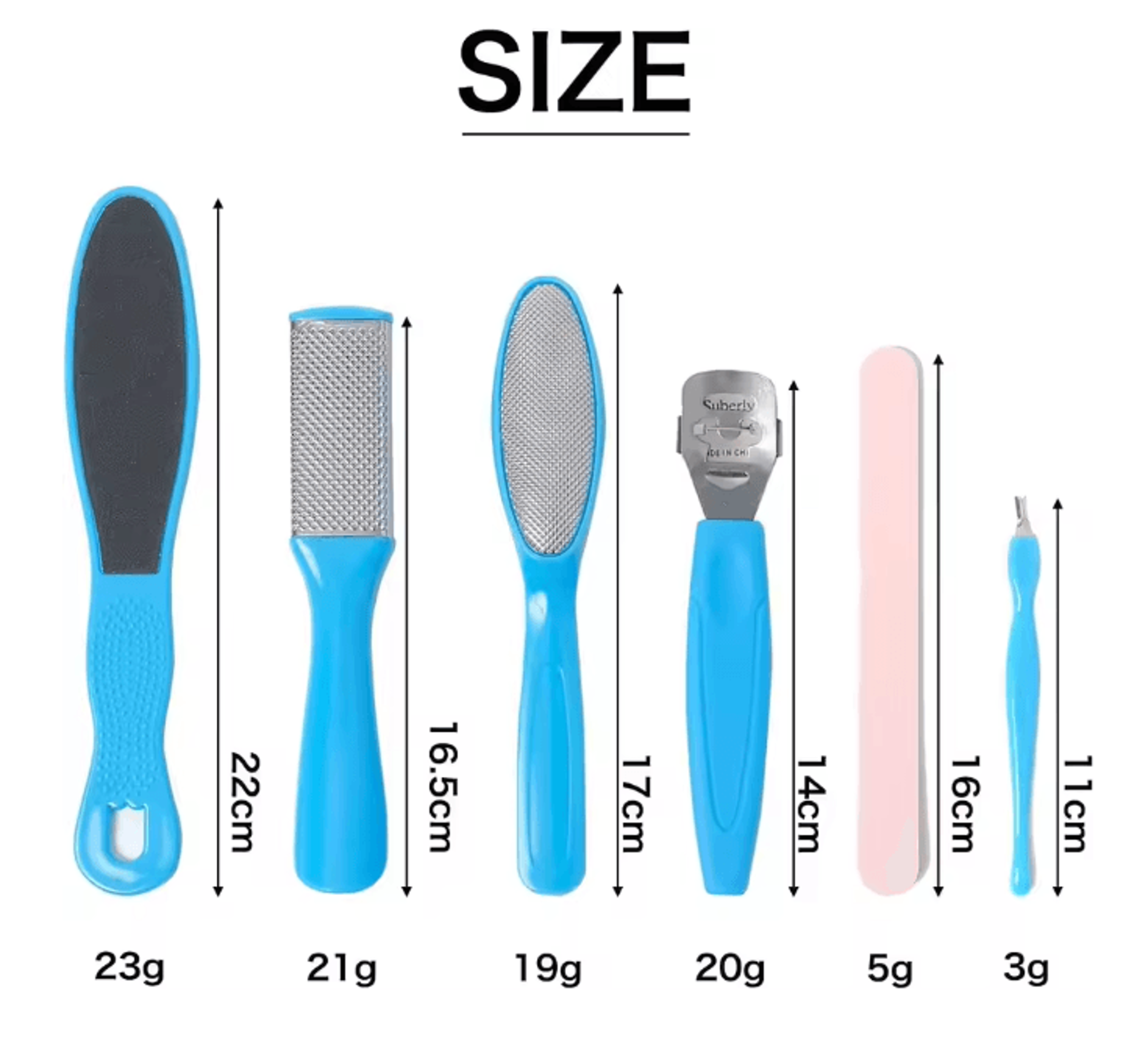 SmoothStep 8 Piece Foot Callus Remover Pedicure Kit 1