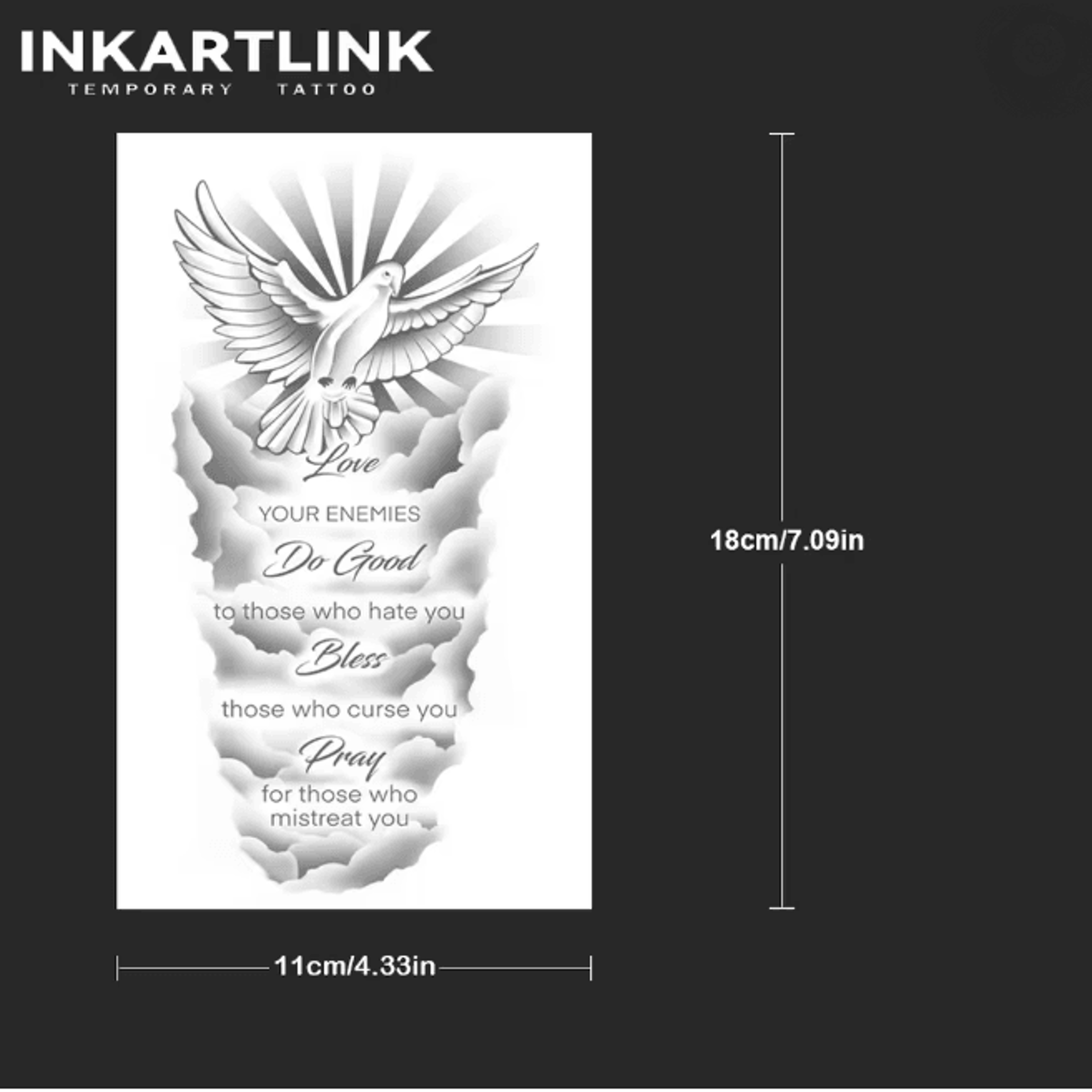 EverInk Pigeon Semi Permanent Temporary Tattoo 4
