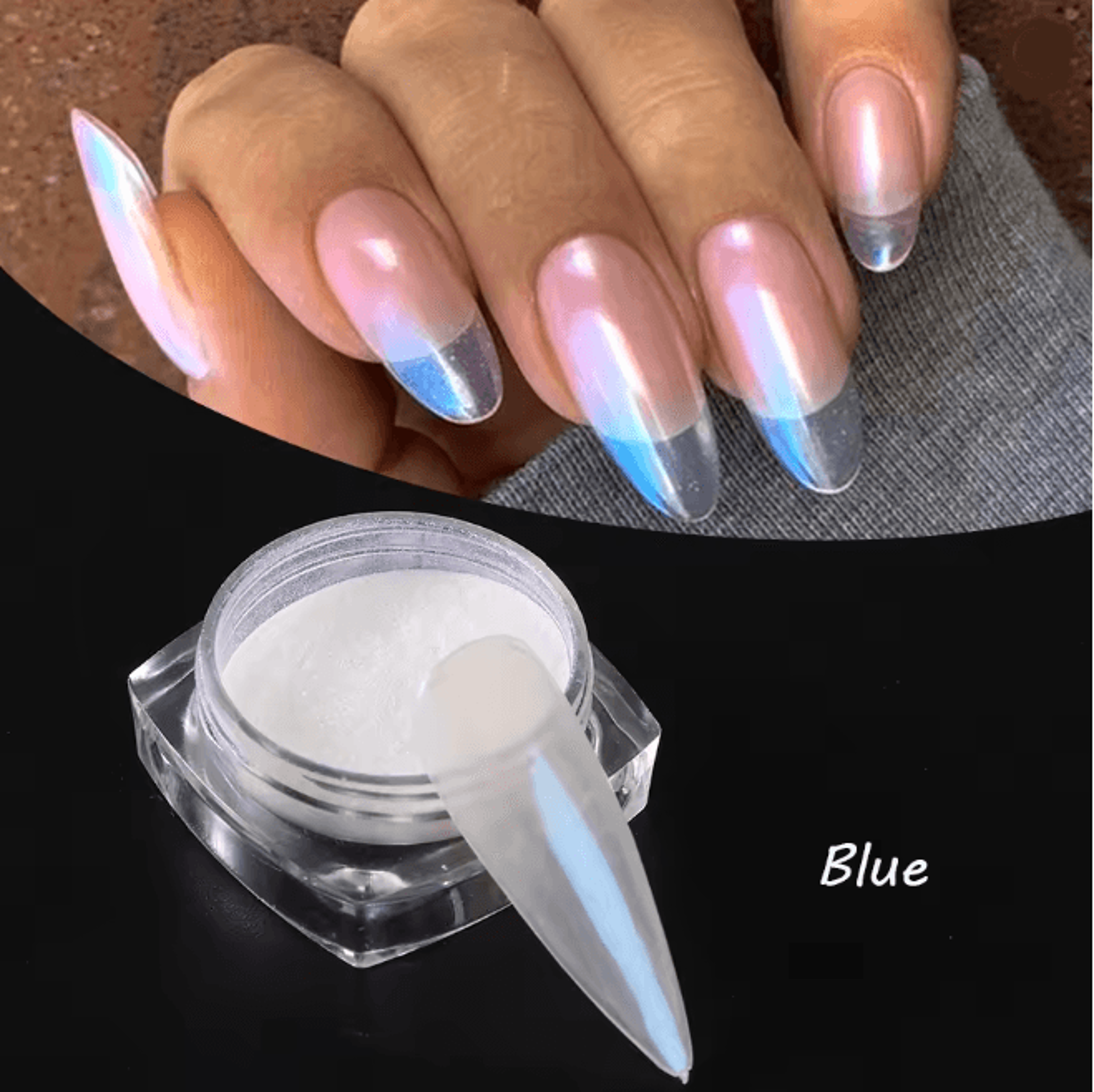 Aurora Pearl Chrome Nail Powder For Mirror Shine Finish 3