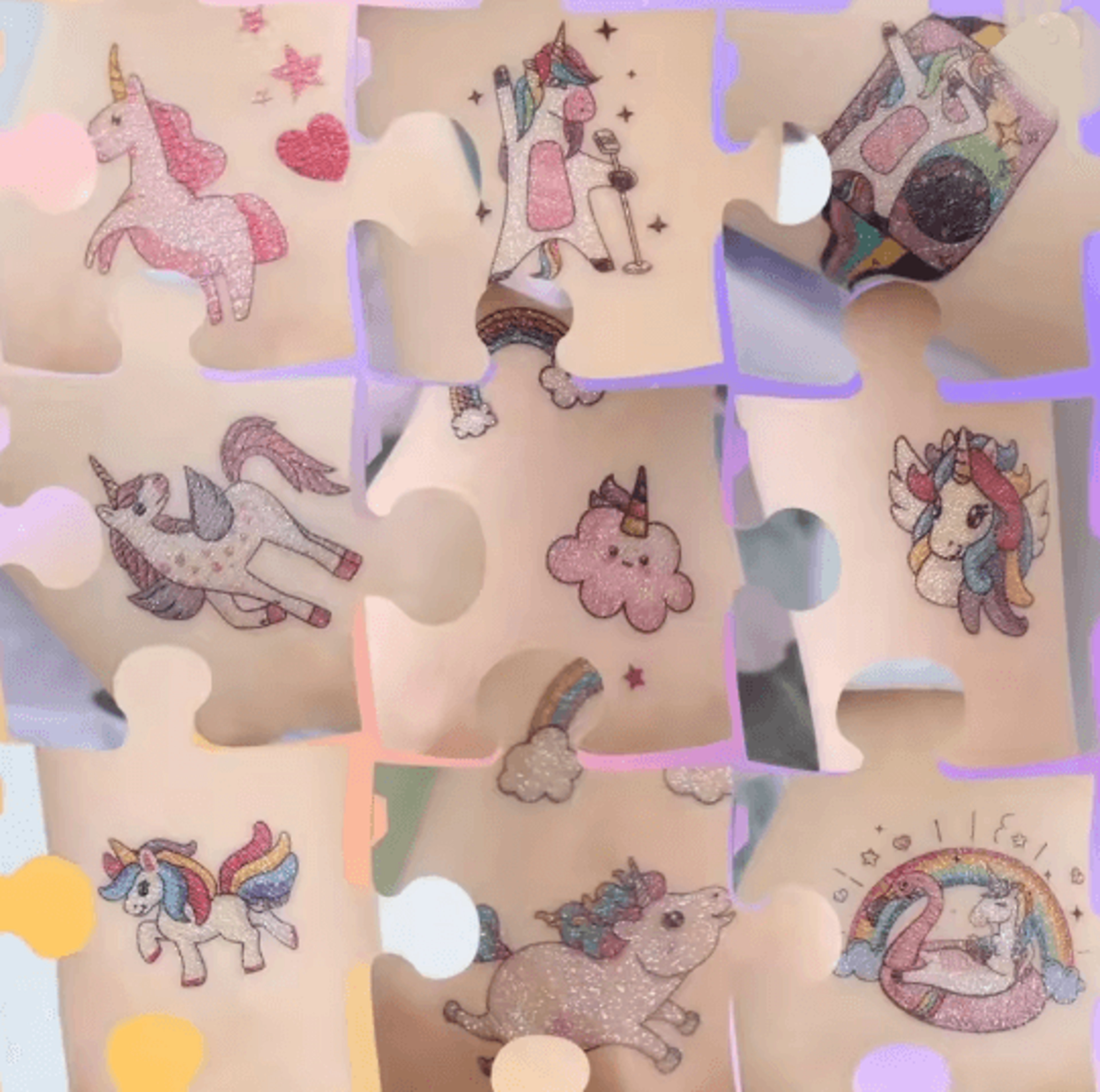 SparkleMagic Unicorn Temporary Tattoo Kit For Kids Parties And Play 1